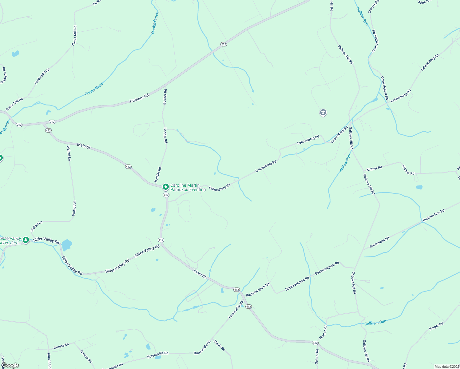 map of restaurants, bars, coffee shops, grocery stores, and more near 3760 Lehnenberg Rd in Riegelsville