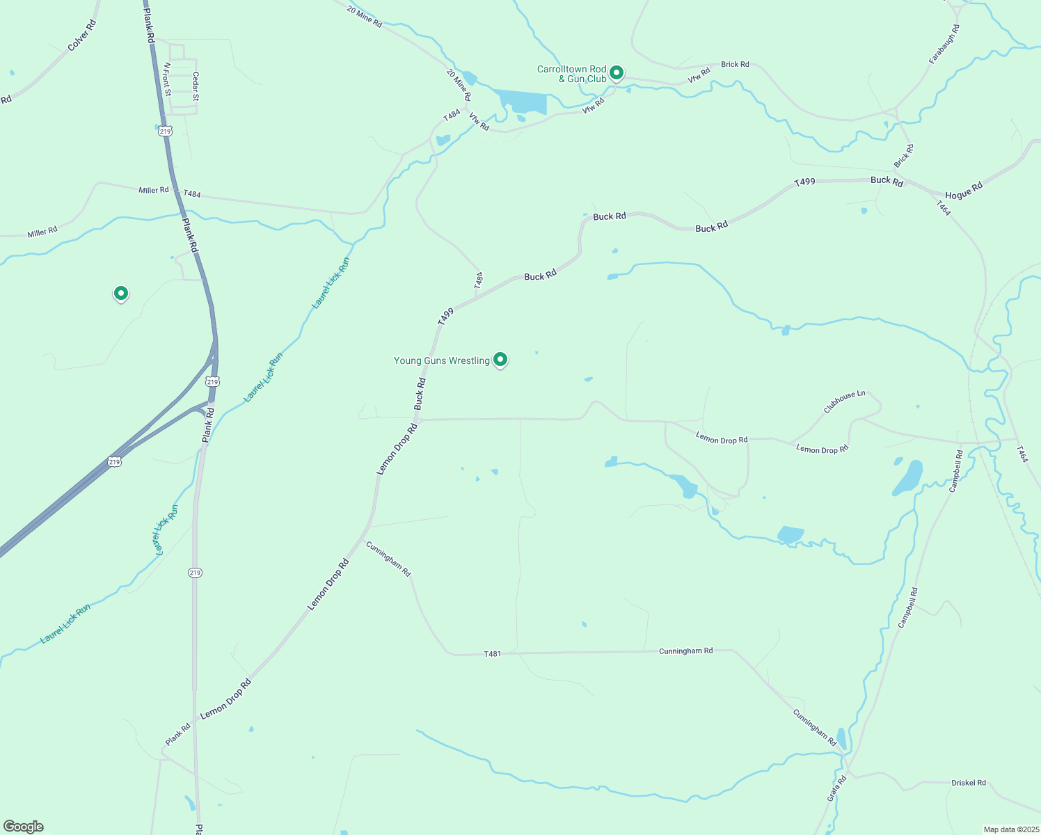 map of restaurants, bars, coffee shops, grocery stores, and more near 738 Lemon Drop Rd in Ebensburg