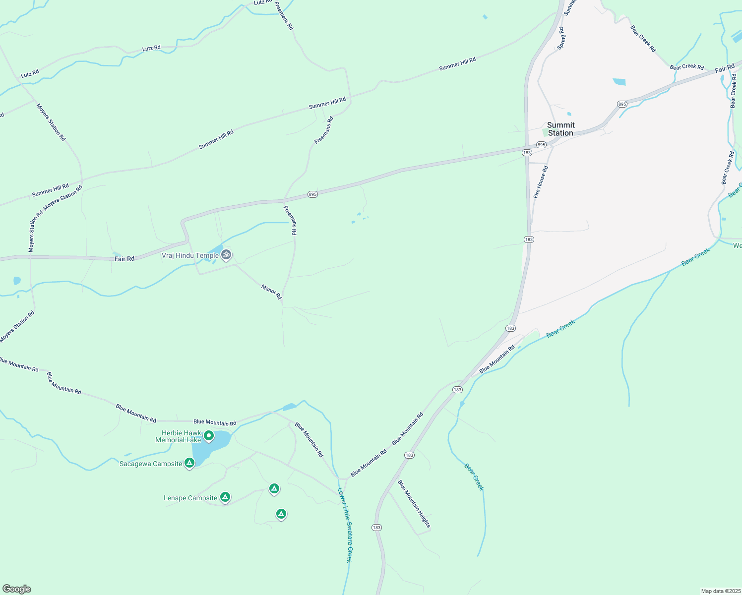 map of restaurants, bars, coffee shops, grocery stores, and more near 345 Freemans Road in Schuylkill Haven