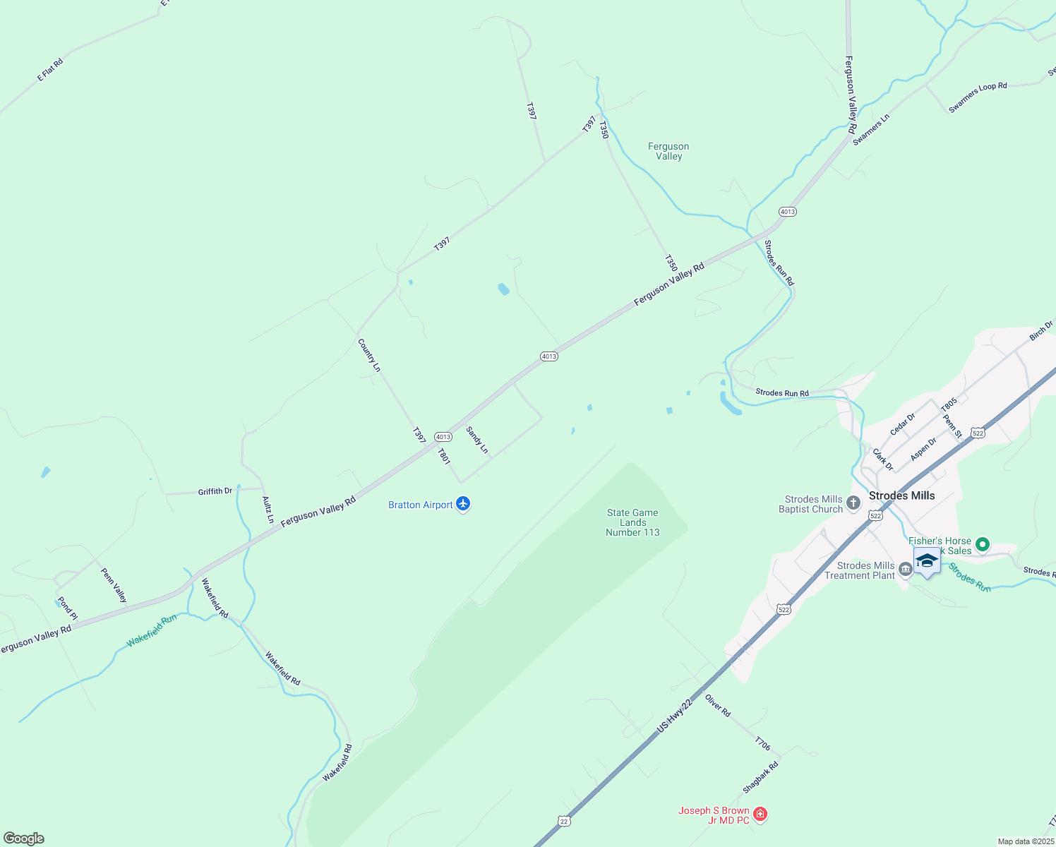 map of restaurants, bars, coffee shops, grocery stores, and more near 221 Sheaffer Road in McVeytown