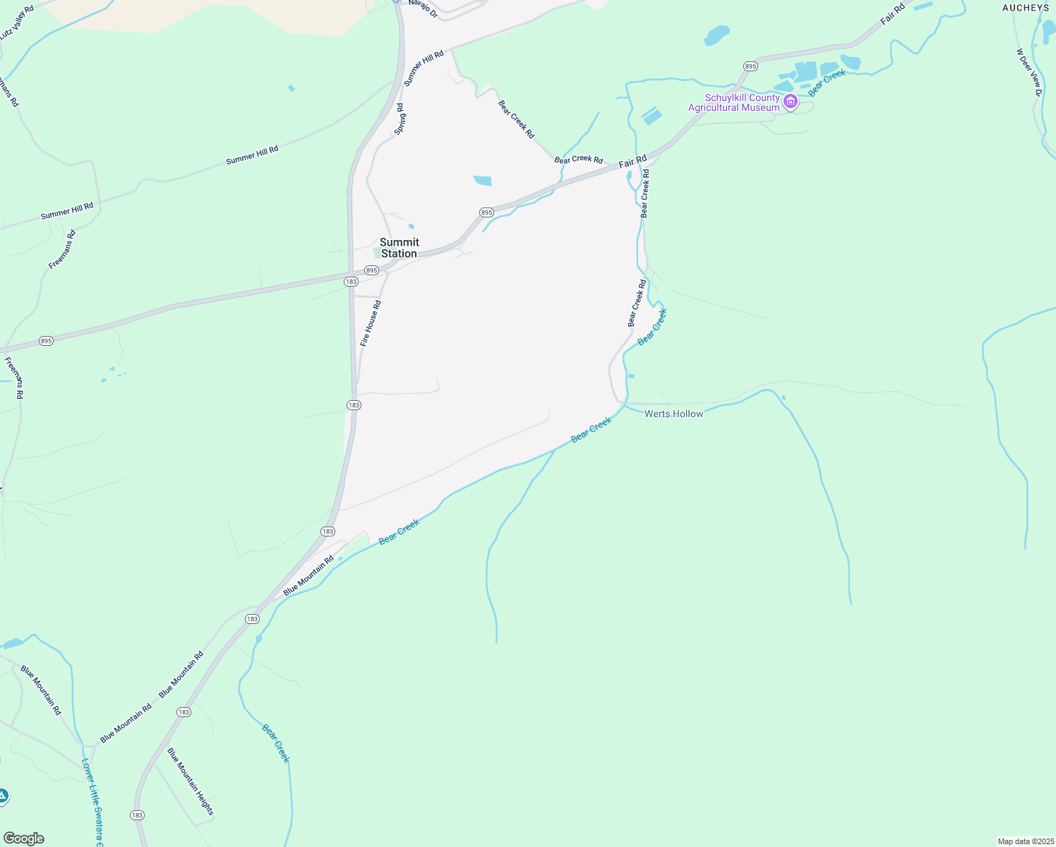 map of restaurants, bars, coffee shops, grocery stores, and more near 393 Ridge Road in Schuylkill Haven