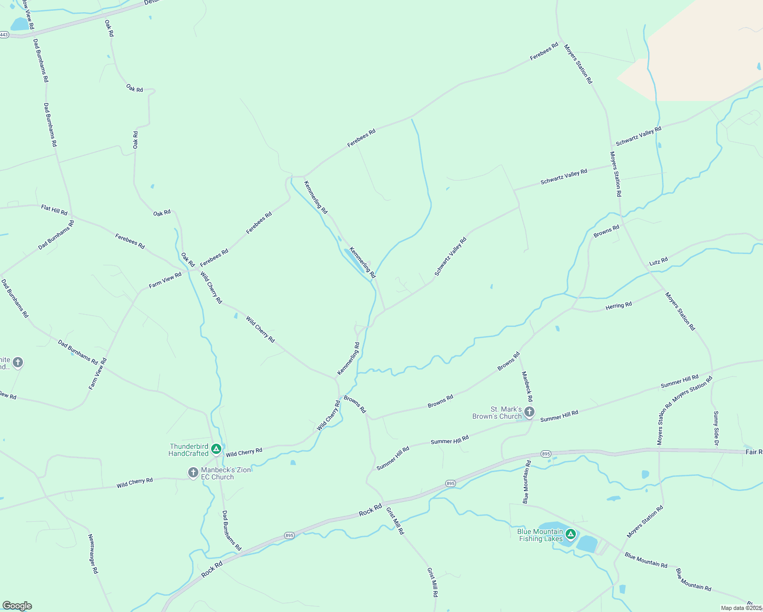 map of restaurants, bars, coffee shops, grocery stores, and more near 5 Kemmerling Road in Pine Grove