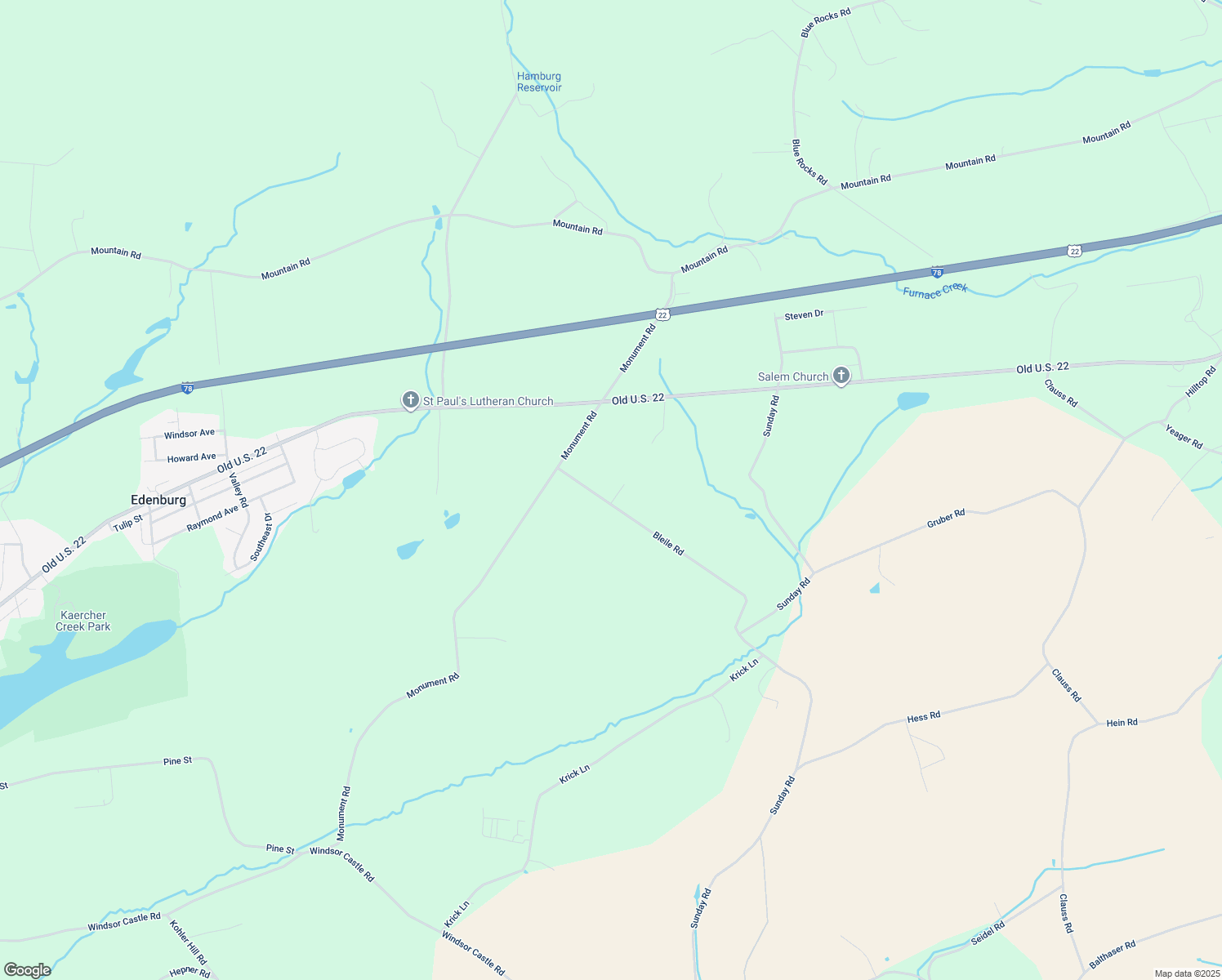 map of restaurants, bars, coffee shops, grocery stores, and more near 214 Bleile Road in Lenhartsville