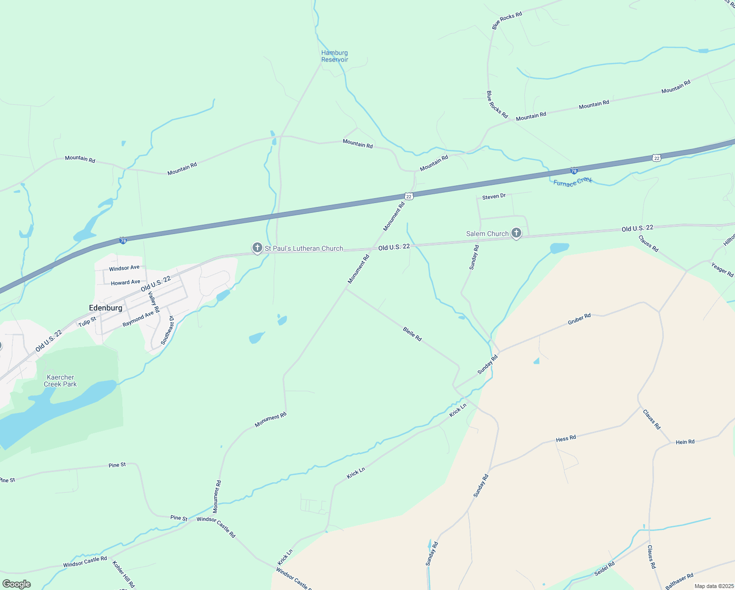 map of restaurants, bars, coffee shops, grocery stores, and more near 254 Bleile Road in Lenhartsville