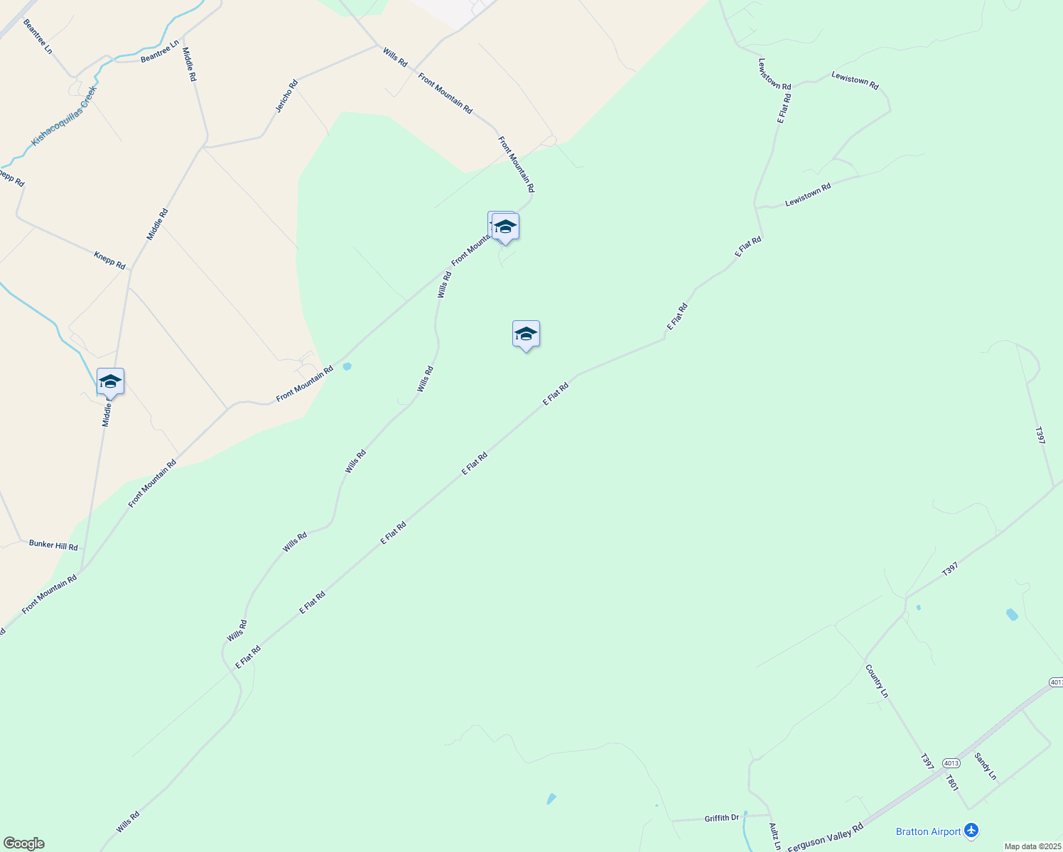 map of restaurants, bars, coffee shops, grocery stores, and more near 660 East Flat Road in Belleville
