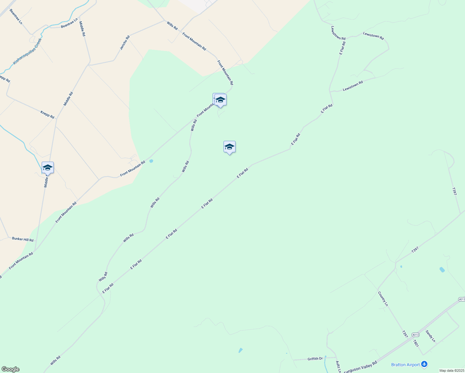 map of restaurants, bars, coffee shops, grocery stores, and more near 660 East Flat Road in Belleville