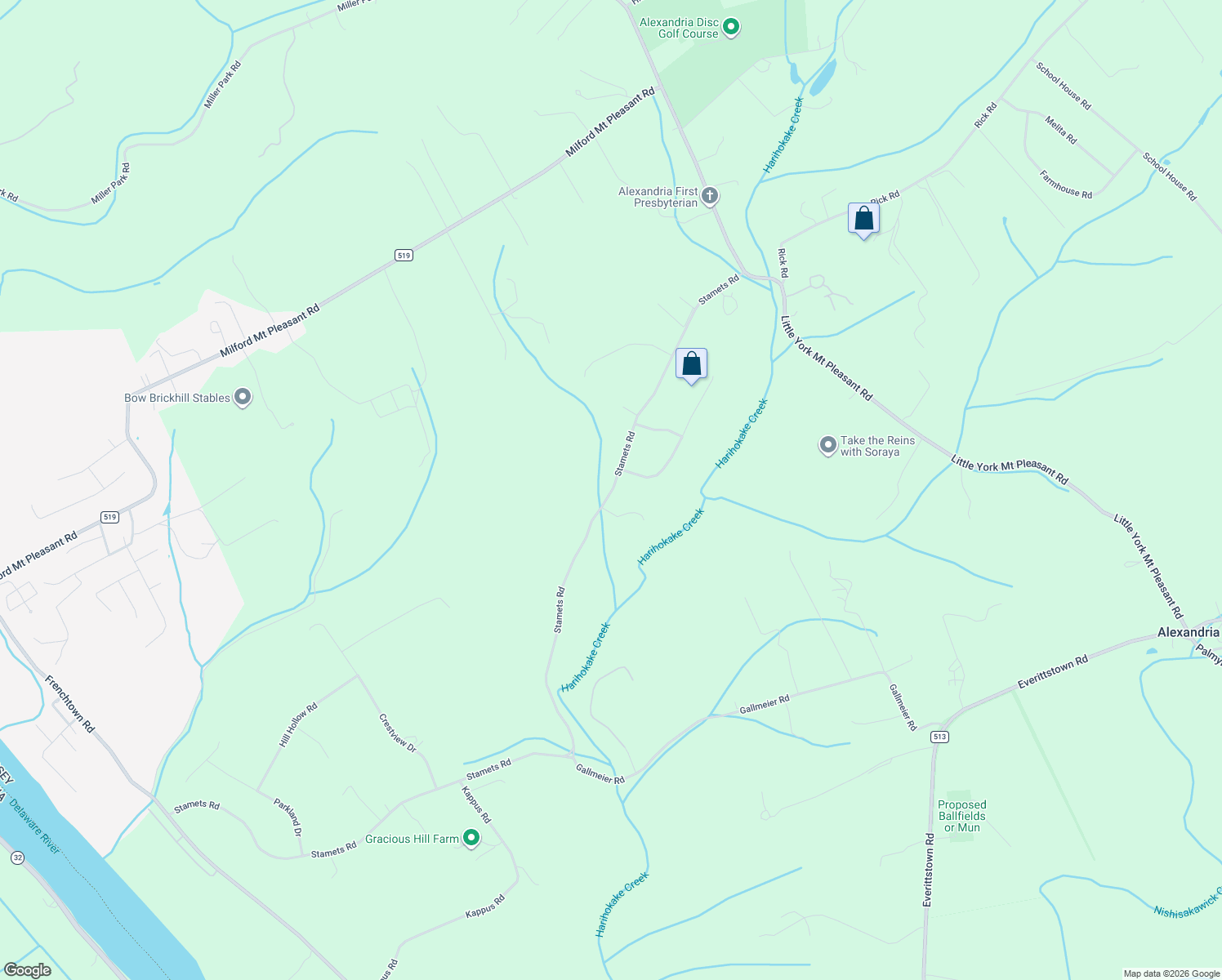 map of restaurants, bars, coffee shops, grocery stores, and more near 449 Stamets Road in Milford