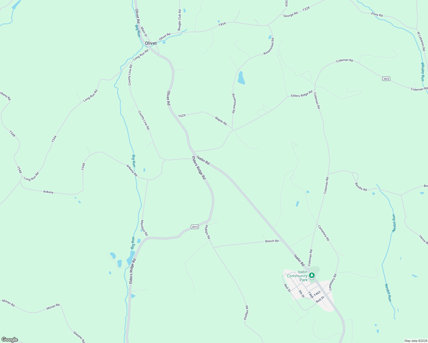 map of restaurants, bars, coffee shops, grocery stores, and more near 2991 Iselin Road in Saltsburg