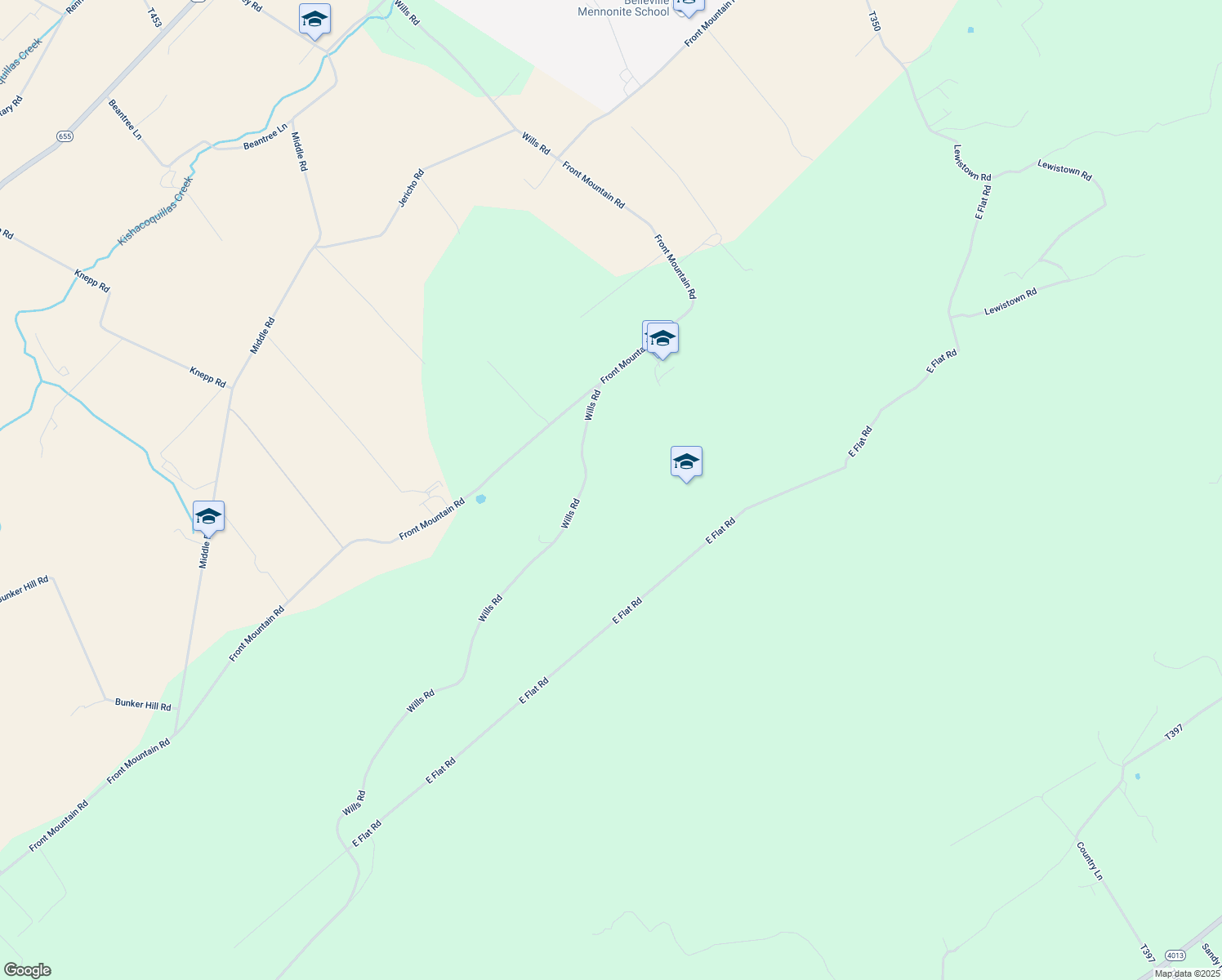 map of restaurants, bars, coffee shops, grocery stores, and more near 4021 Jacks Mountain Road in Belleville