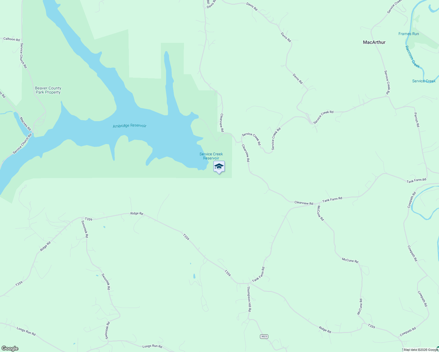 map of restaurants, bars, coffee shops, grocery stores, and more near in MacArthur