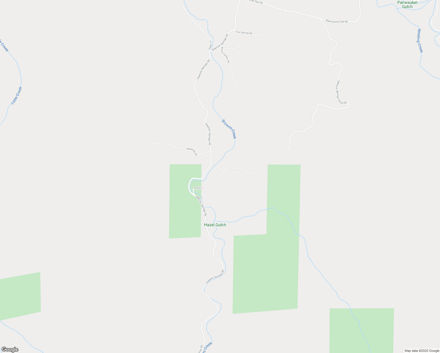 map of restaurants, bars, coffee shops, grocery stores, and more near Smith Lane in Douglas City
