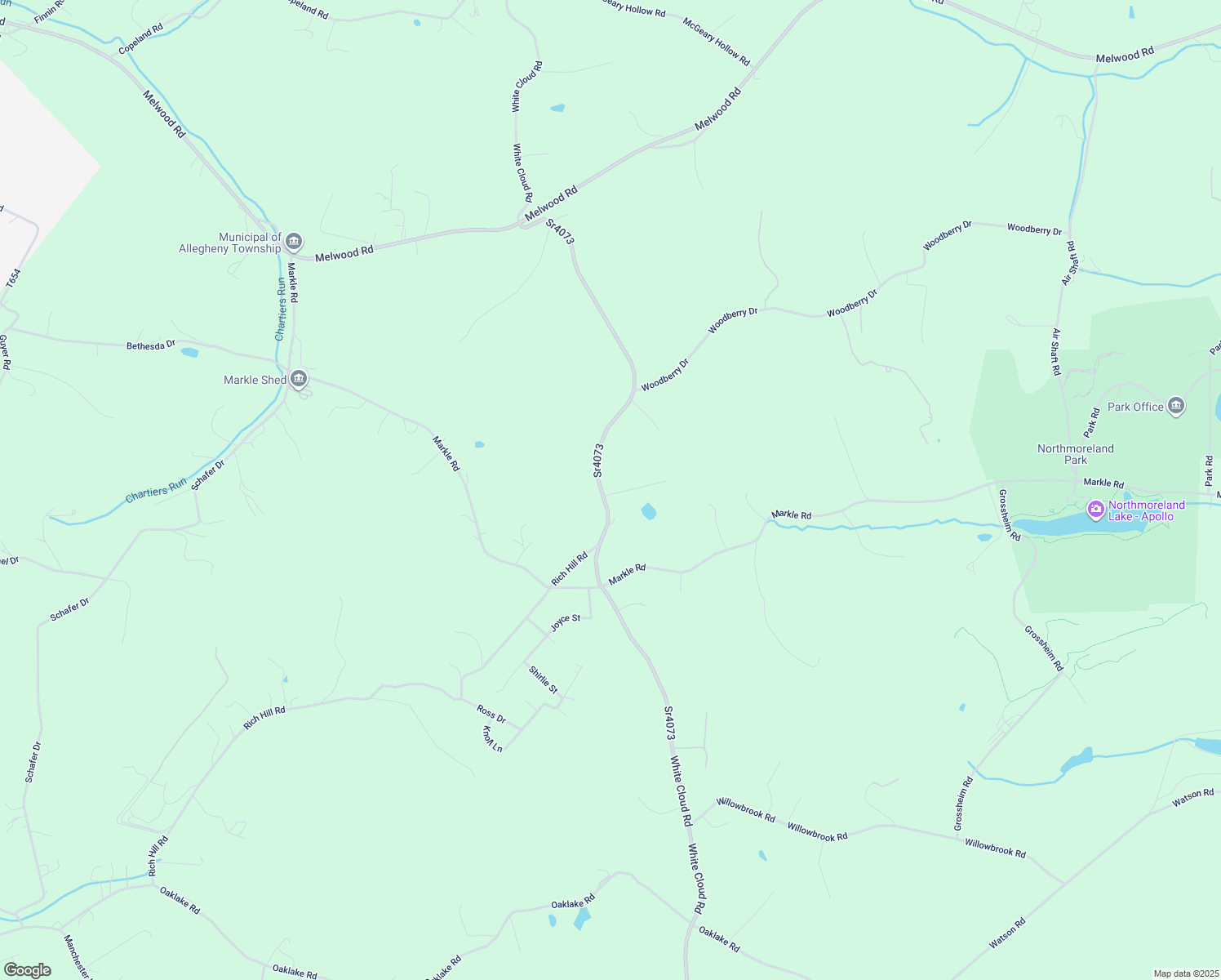 map of restaurants, bars, coffee shops, grocery stores, and more near 1160 White Cloud Road in Apollo