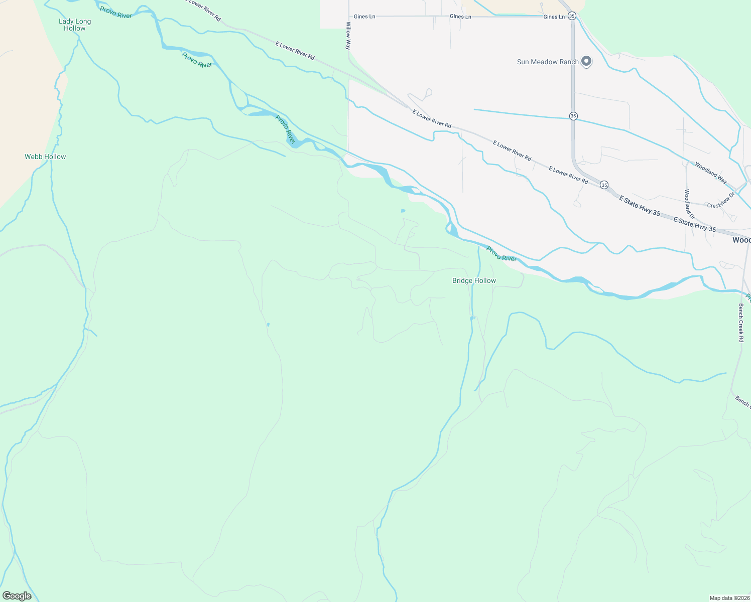 map of restaurants, bars, coffee shops, grocery stores, and more near River View Drive in Wasatch County