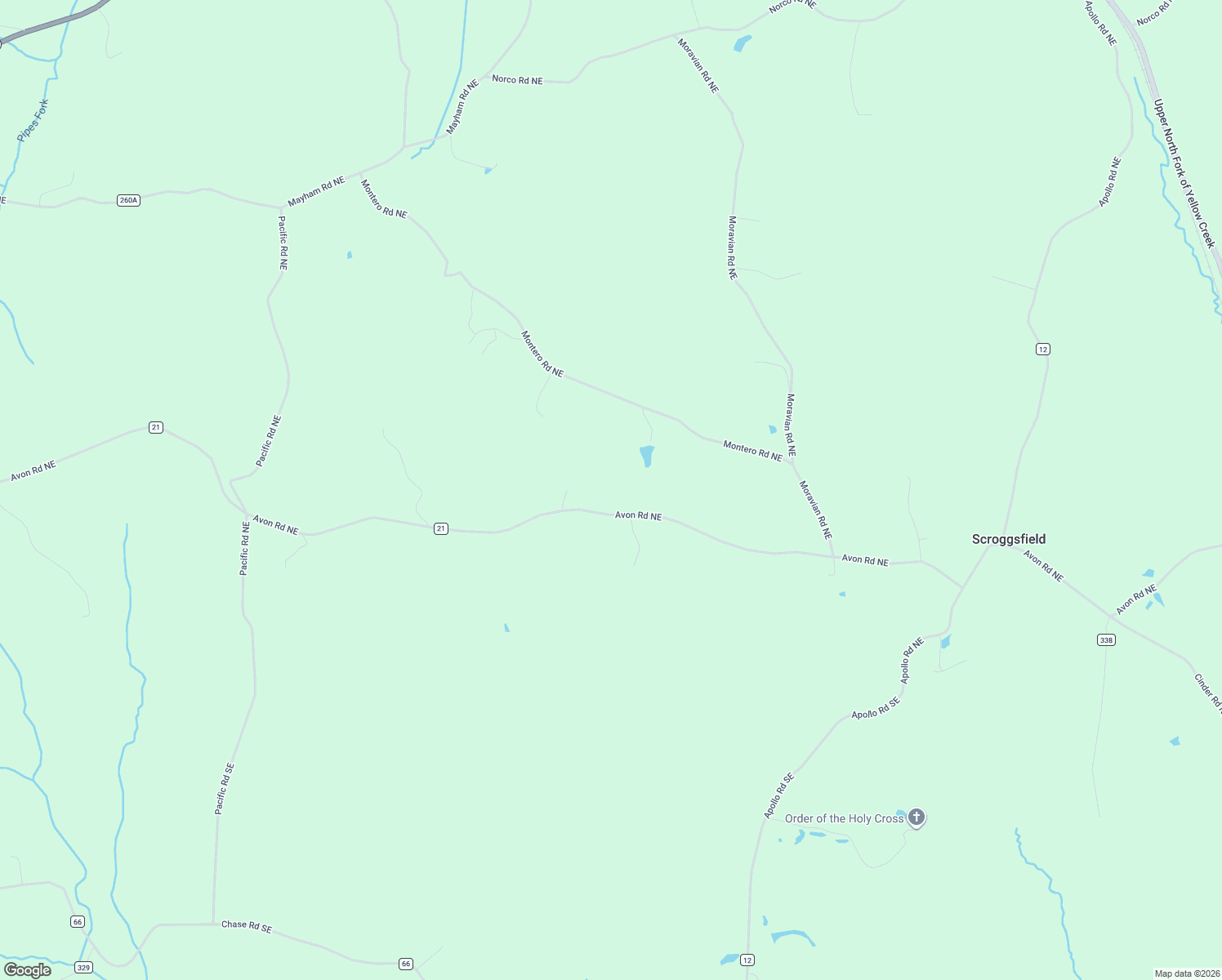 map of restaurants, bars, coffee shops, grocery stores, and more near 5171 Avon Road Northeast in Carrollton