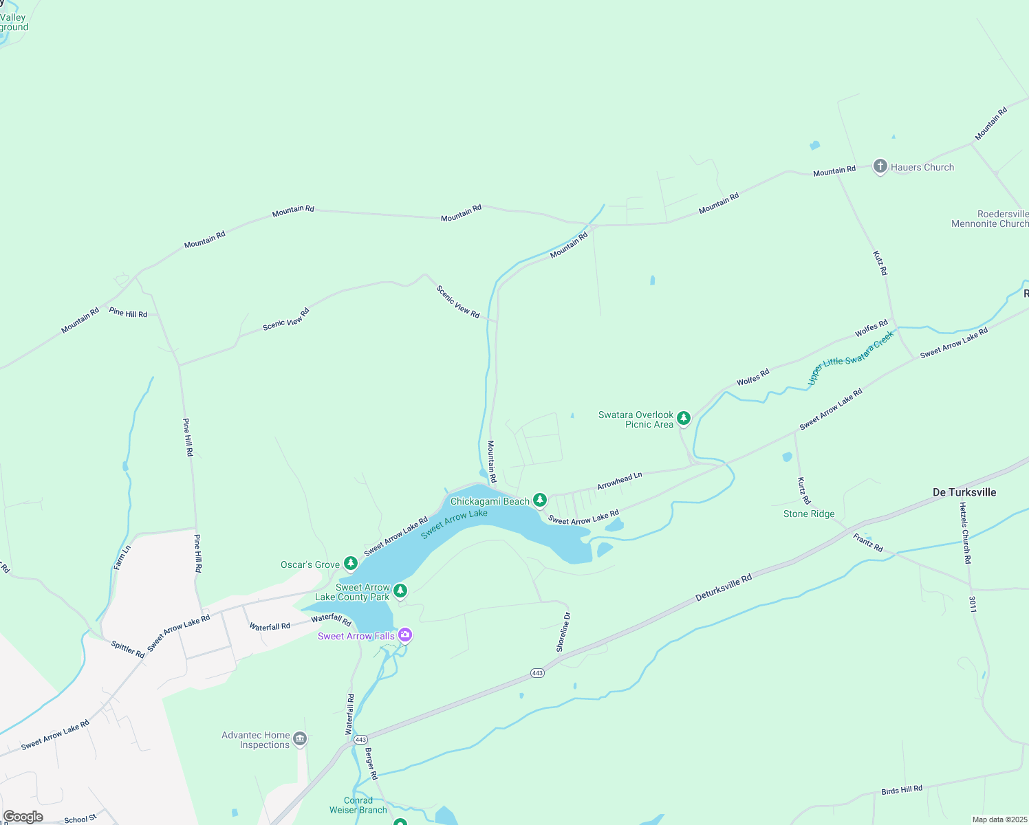 map of restaurants, bars, coffee shops, grocery stores, and more near 59 Broad Drive in Pine Grove