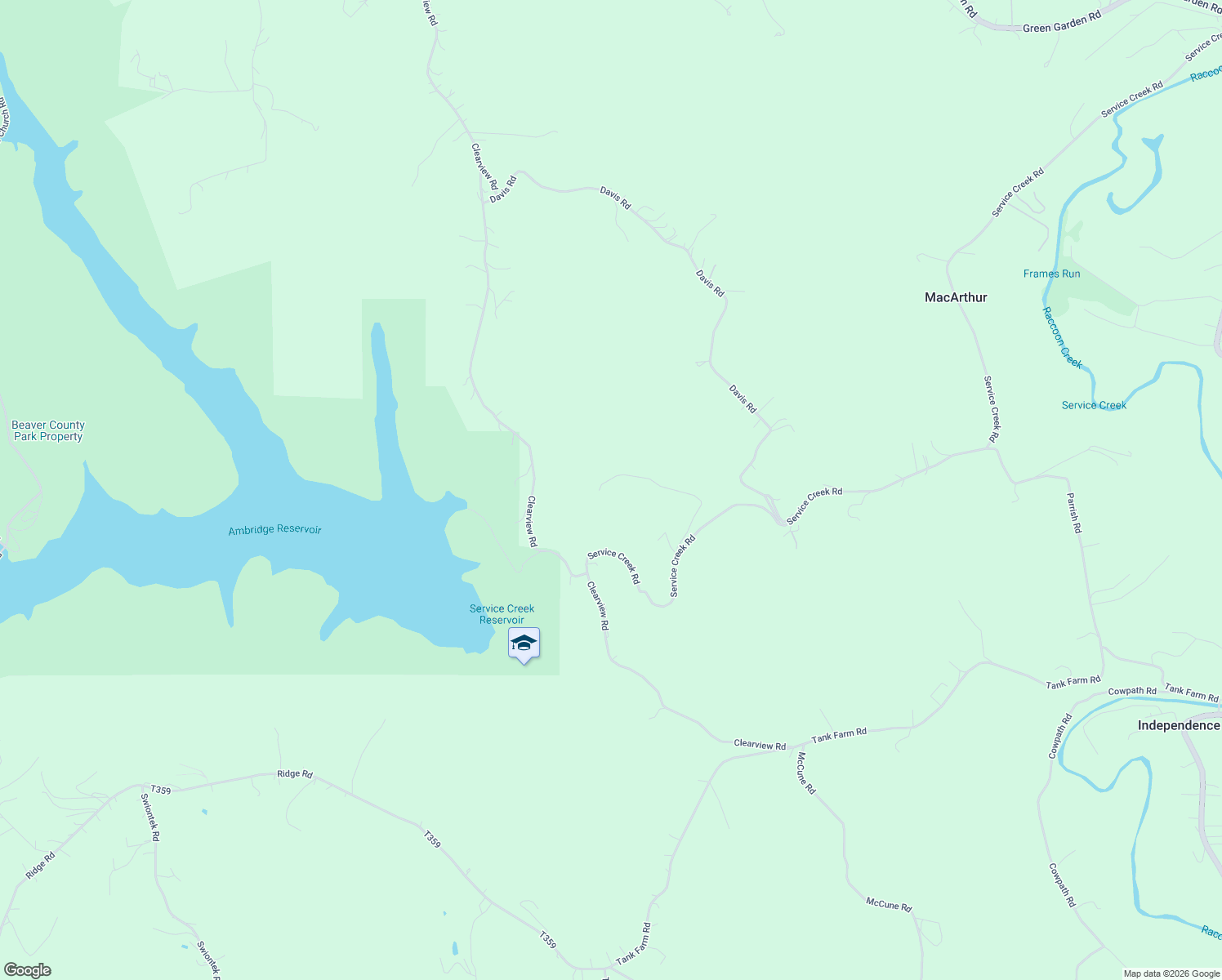 map of restaurants, bars, coffee shops, grocery stores, and more near 618F Service Creek Road in Aliquippa