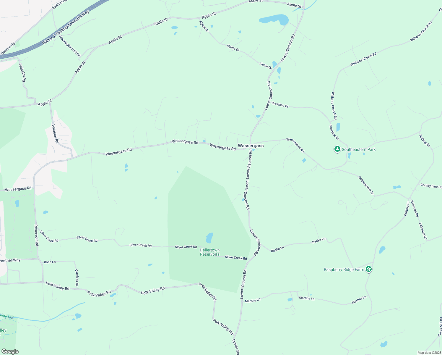 map of restaurants, bars, coffee shops, grocery stores, and more near 3612 Lower Saucon Road in Hellertown