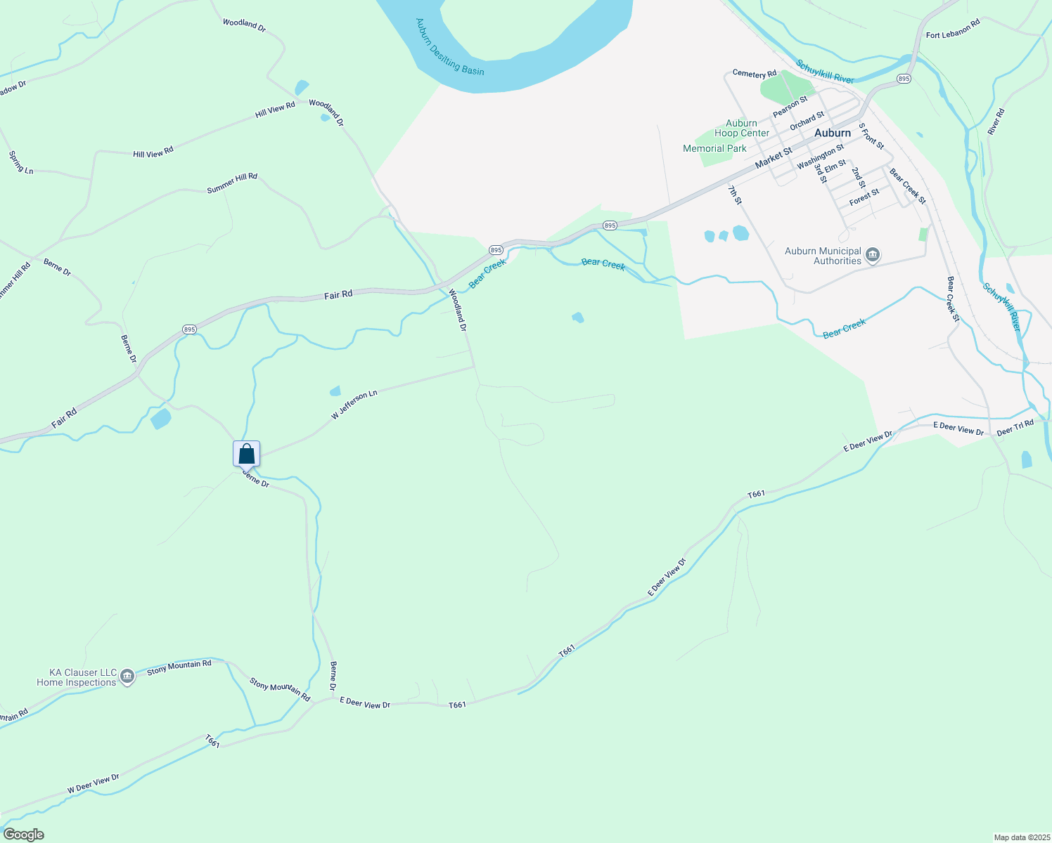 map of restaurants, bars, coffee shops, grocery stores, and more near 589 Woodland Drive in Auburn