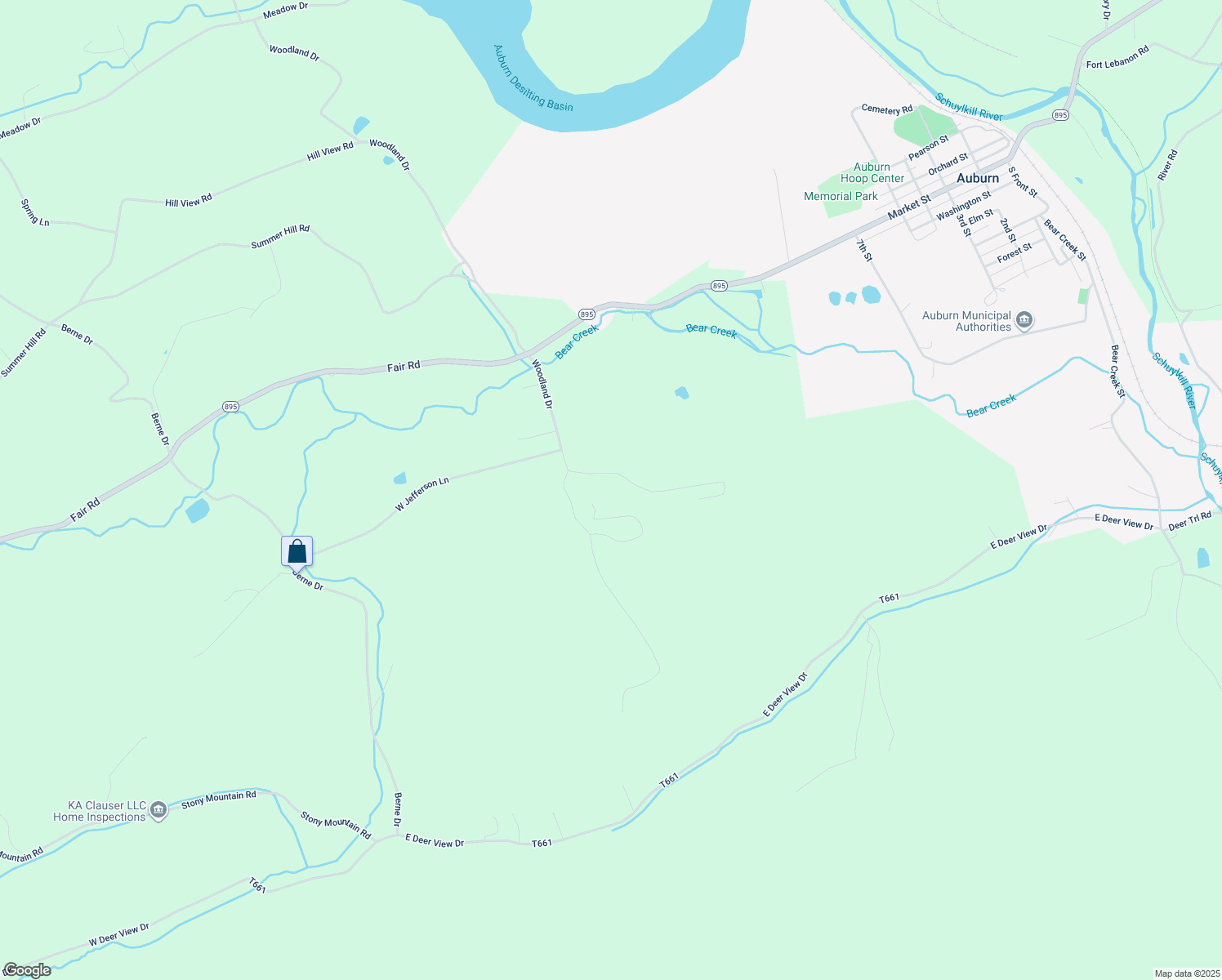 map of restaurants, bars, coffee shops, grocery stores, and more near 36 East Jefferson Lane in Auburn