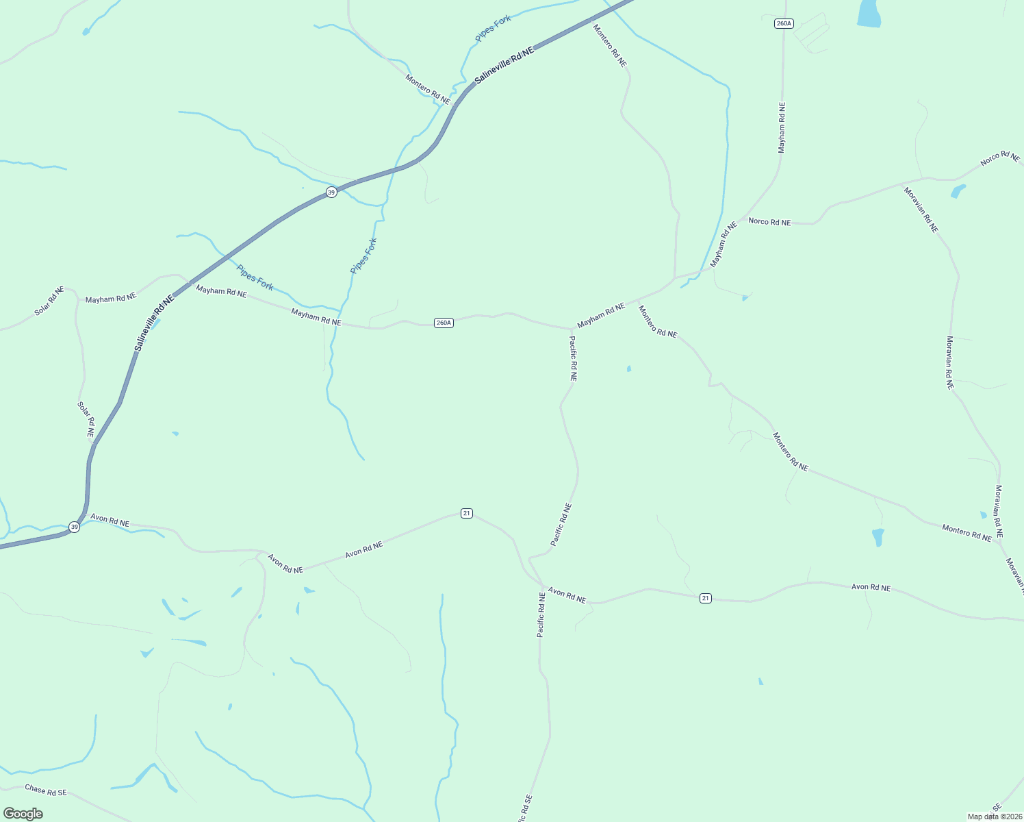 map of restaurants, bars, coffee shops, grocery stores, and more near 1105 Pacific Road Northeast in Carrollton