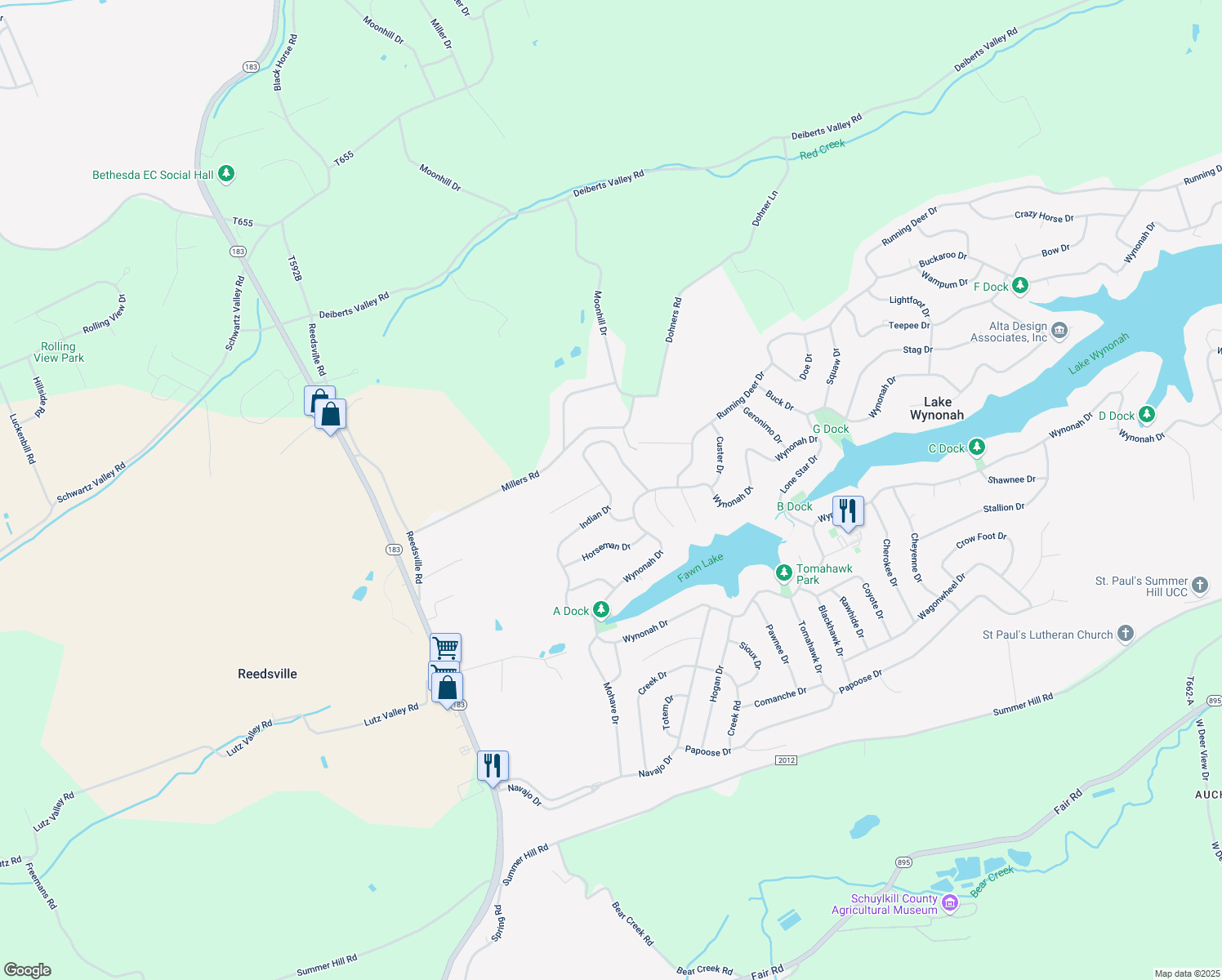 map of restaurants, bars, coffee shops, grocery stores, and more near 1099 Indian Drive in Auburn