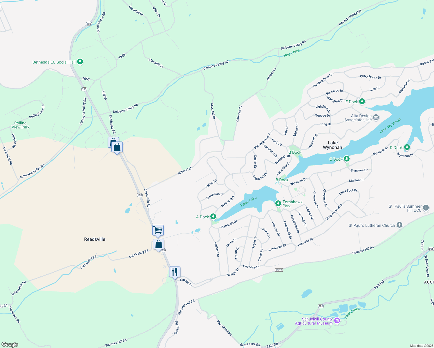 map of restaurants, bars, coffee shops, grocery stores, and more near 1111 Indian Drive in Auburn