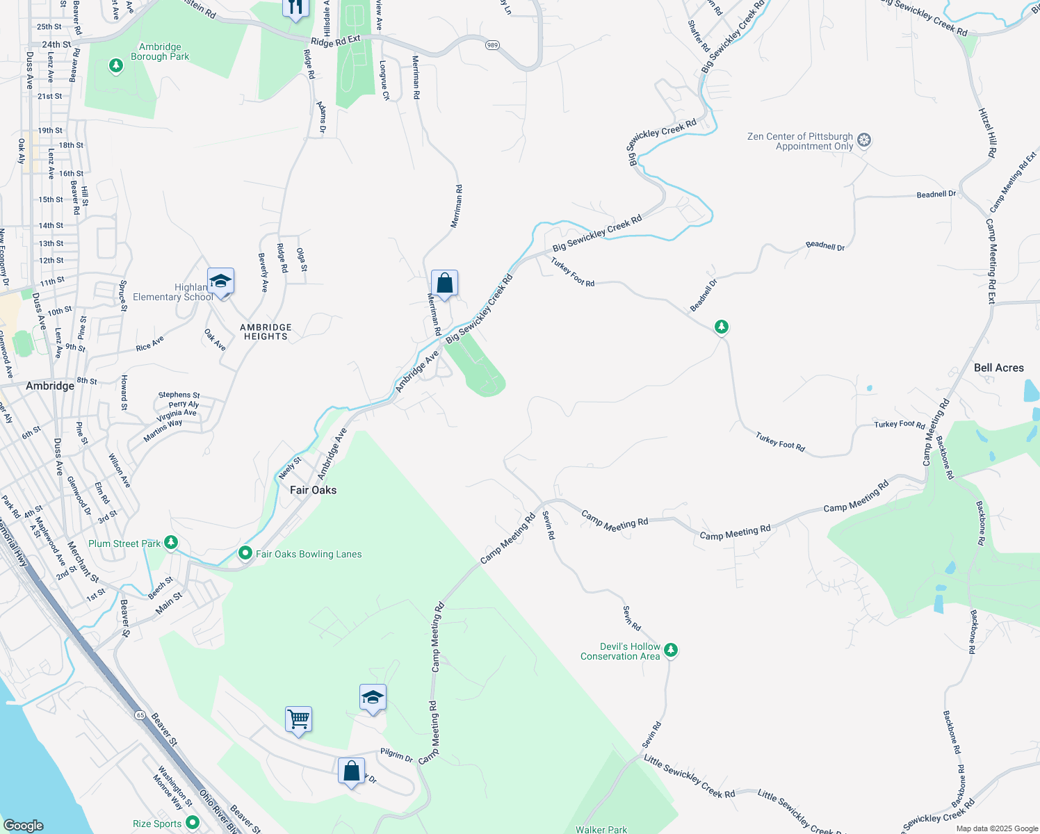 map of restaurants, bars, coffee shops, grocery stores, and more near 141 Sevin Rd in Sewickley