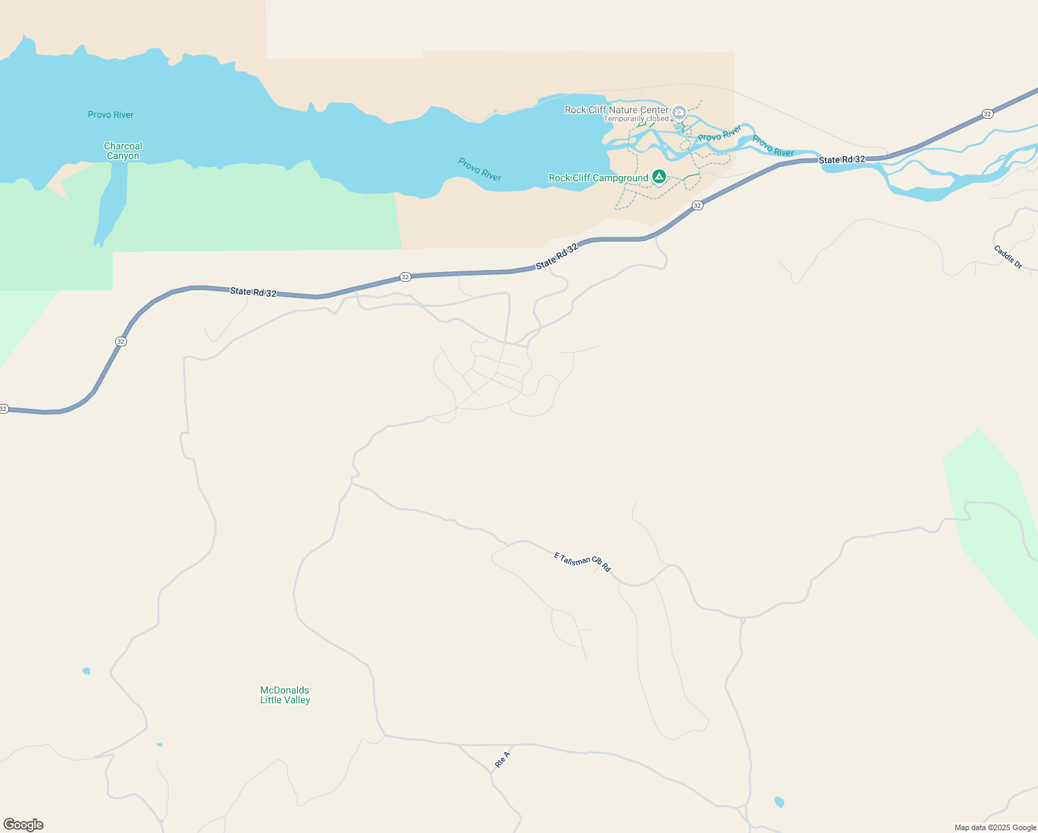 map of restaurants, bars, coffee shops, grocery stores, and more near 3956 East Harris Way in Heber City