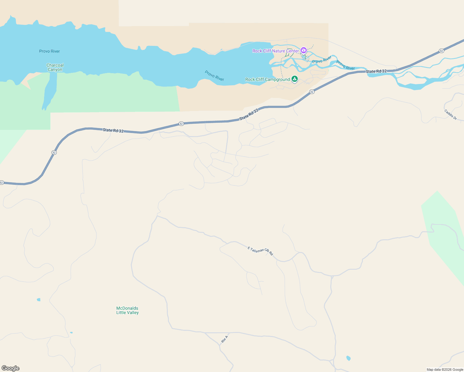 map of restaurants, bars, coffee shops, grocery stores, and more near 3956 East Harris Way in Heber City