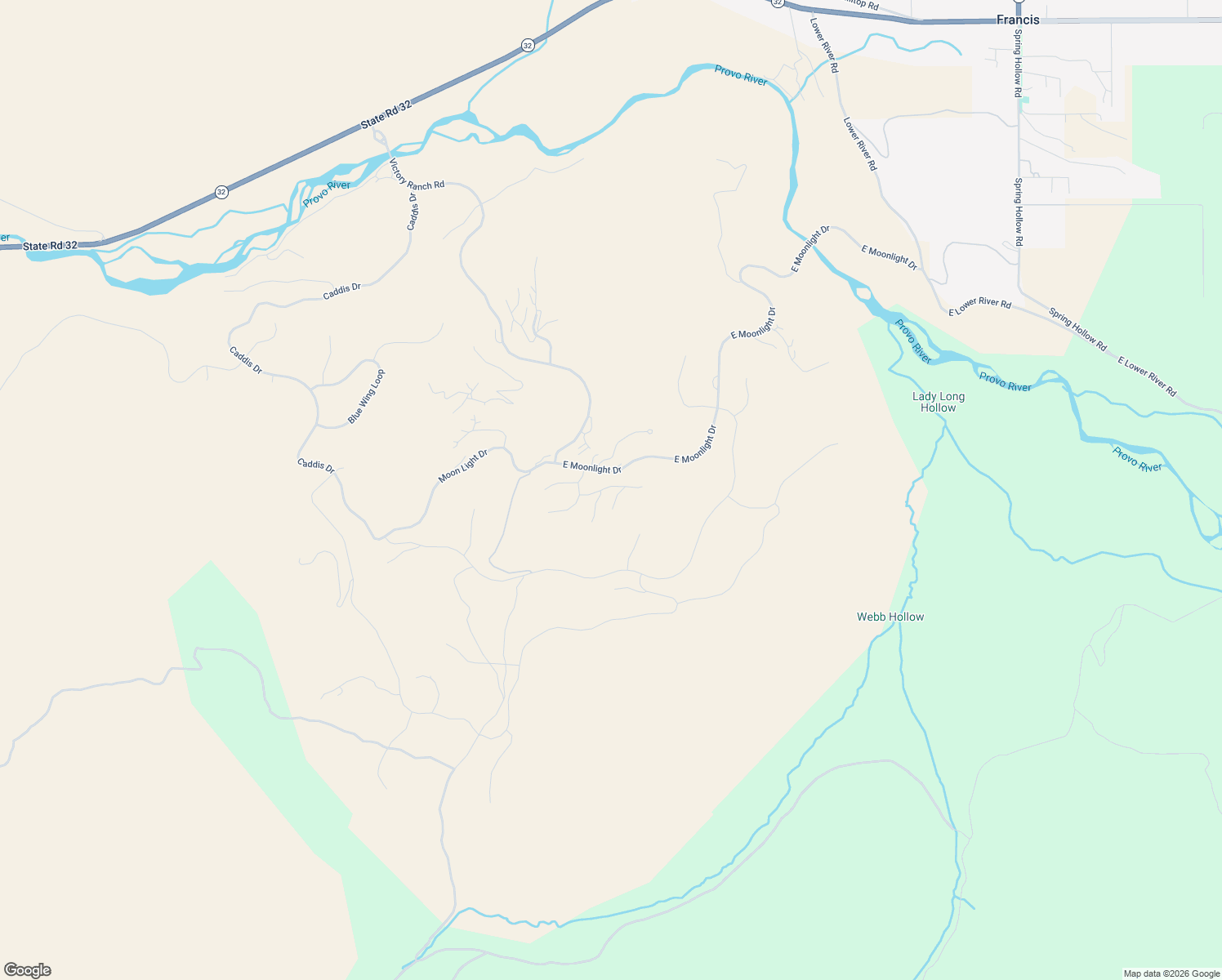 map of restaurants, bars, coffee shops, grocery stores, and more near 7000 East Moonlight Drive in Heber City