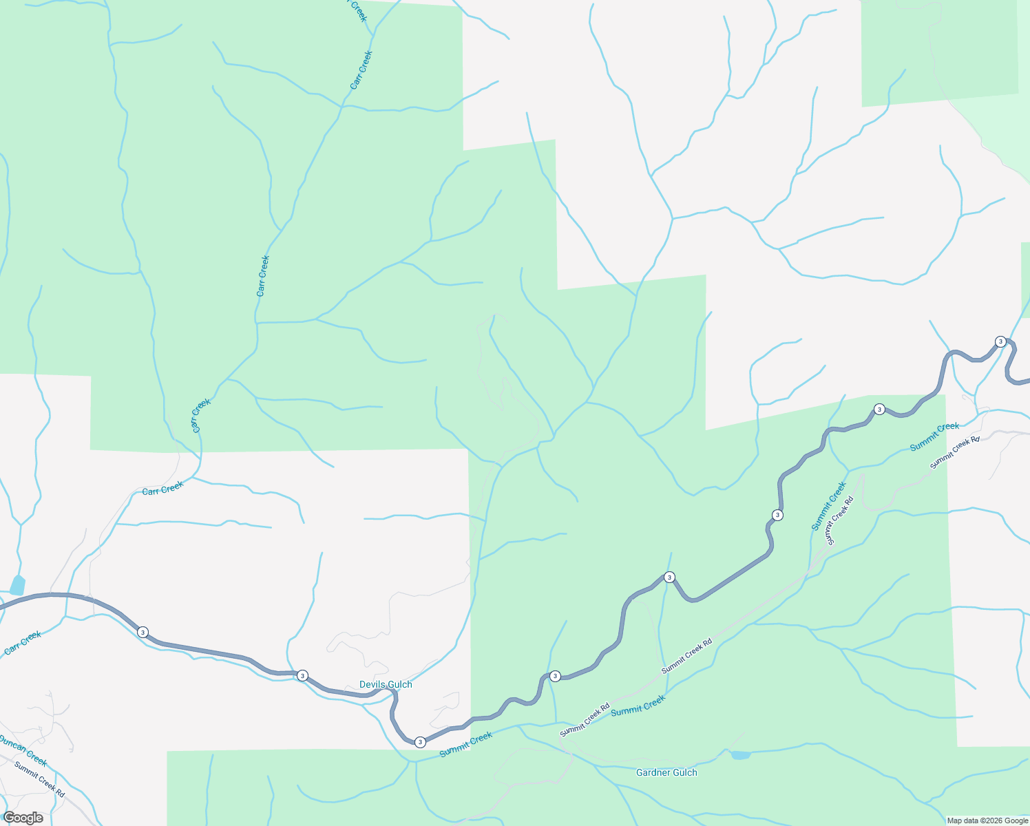map of restaurants, bars, coffee shops, grocery stores, and more near 14630 California 3 in Hayfork