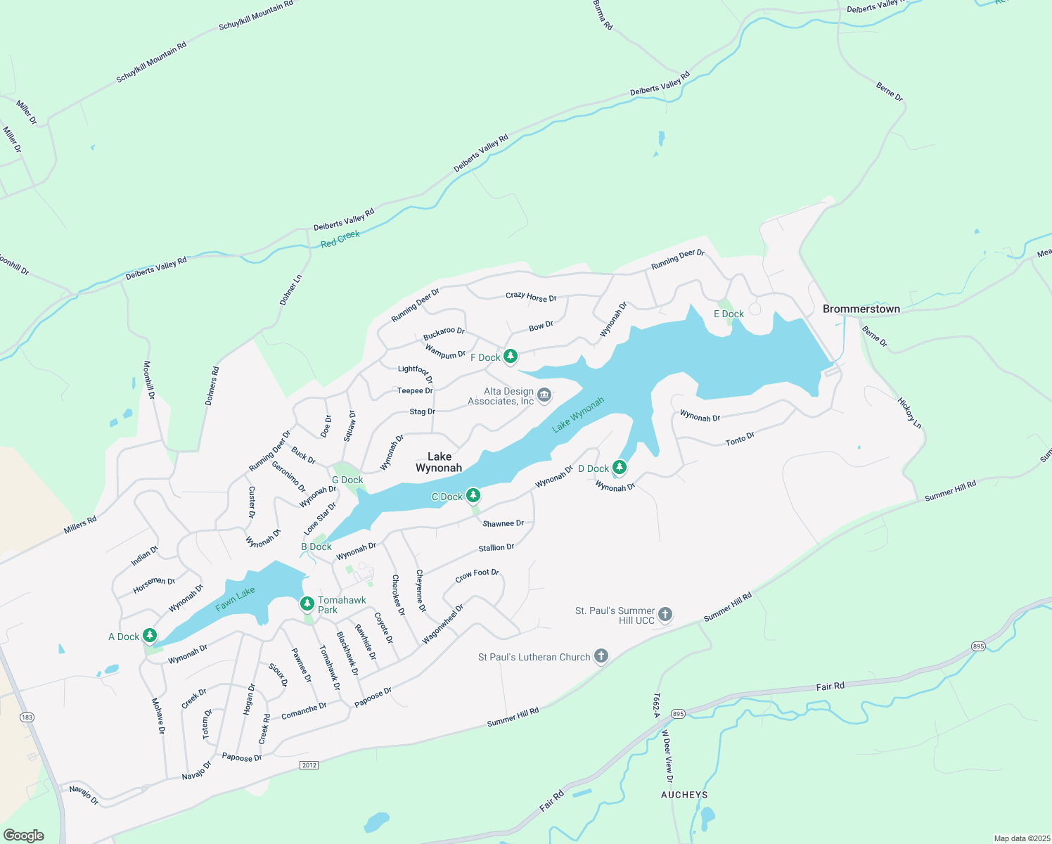 map of restaurants, bars, coffee shops, grocery stores, and more near 1510 Wynonah Drive in Auburn