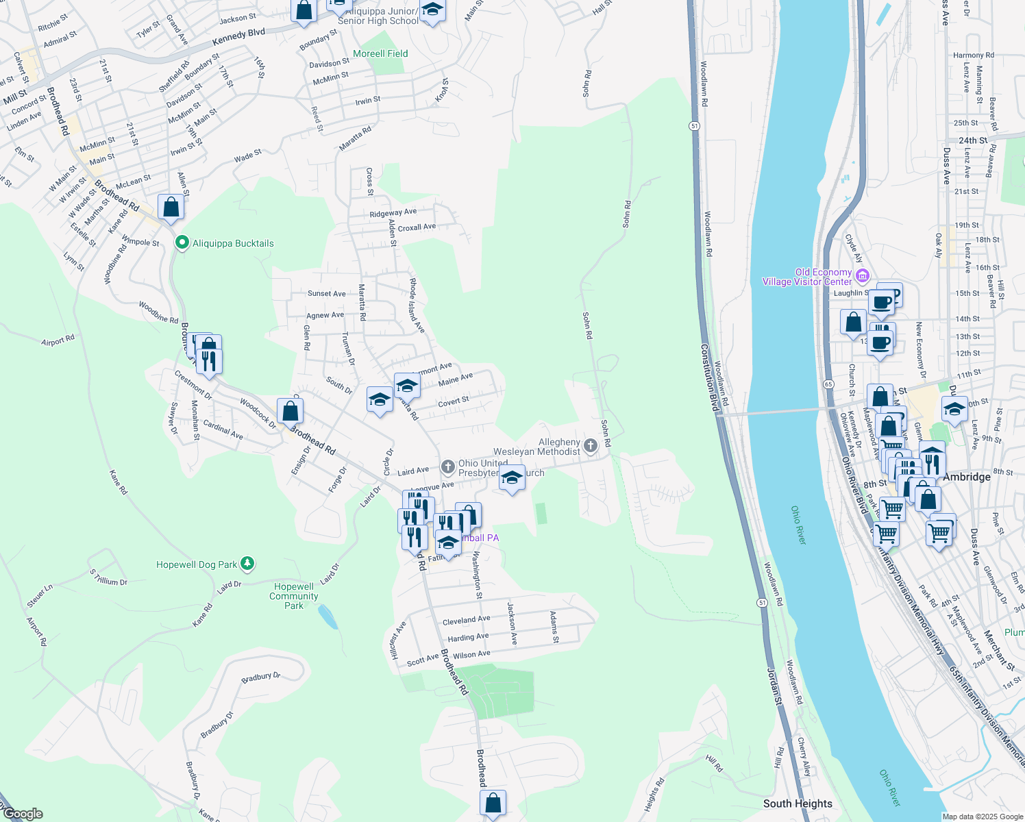 Meadow Street, Aliquippa PA Walk Score