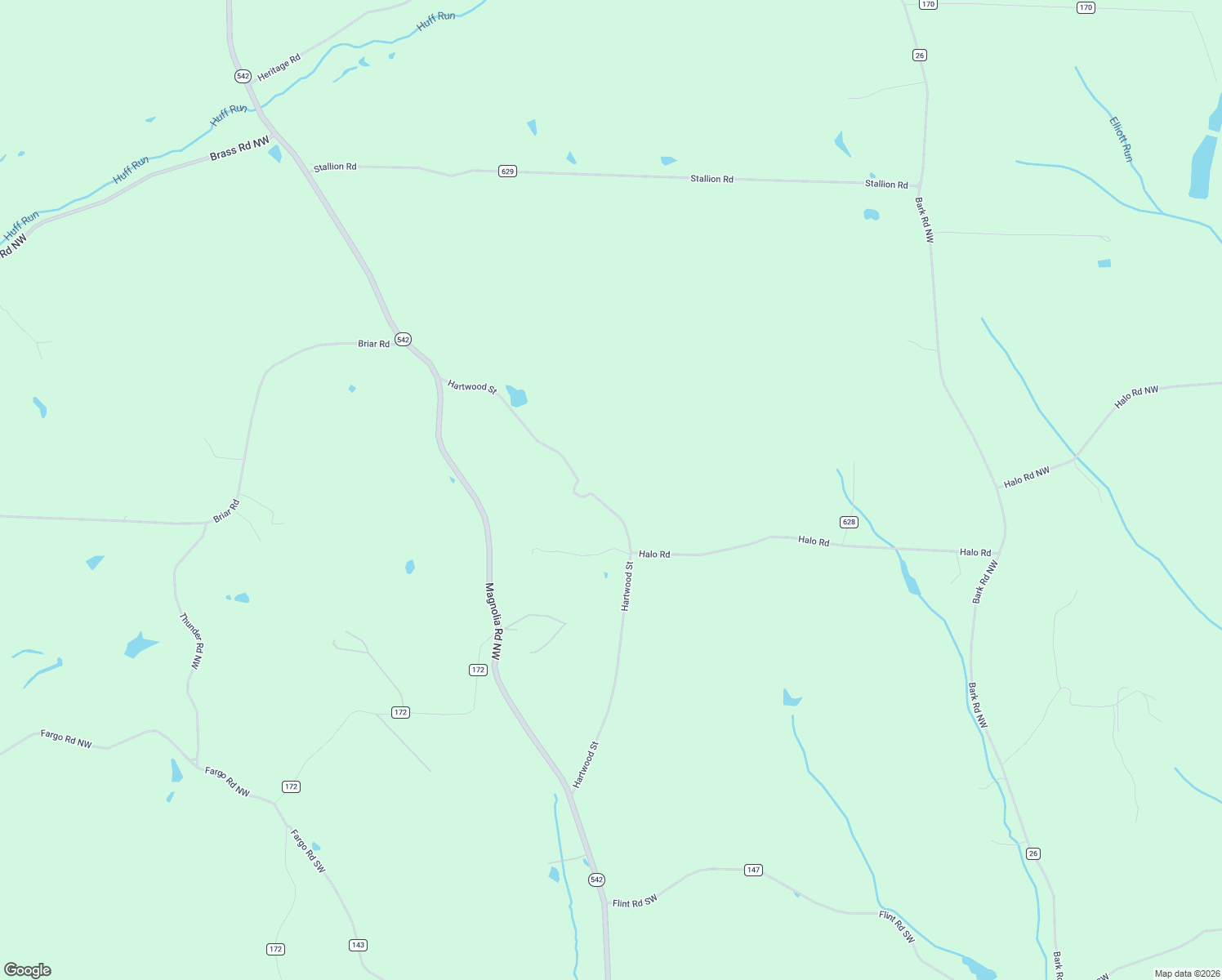 map of restaurants, bars, coffee shops, grocery stores, and more near 1032 Hartwood Street in Magnolia