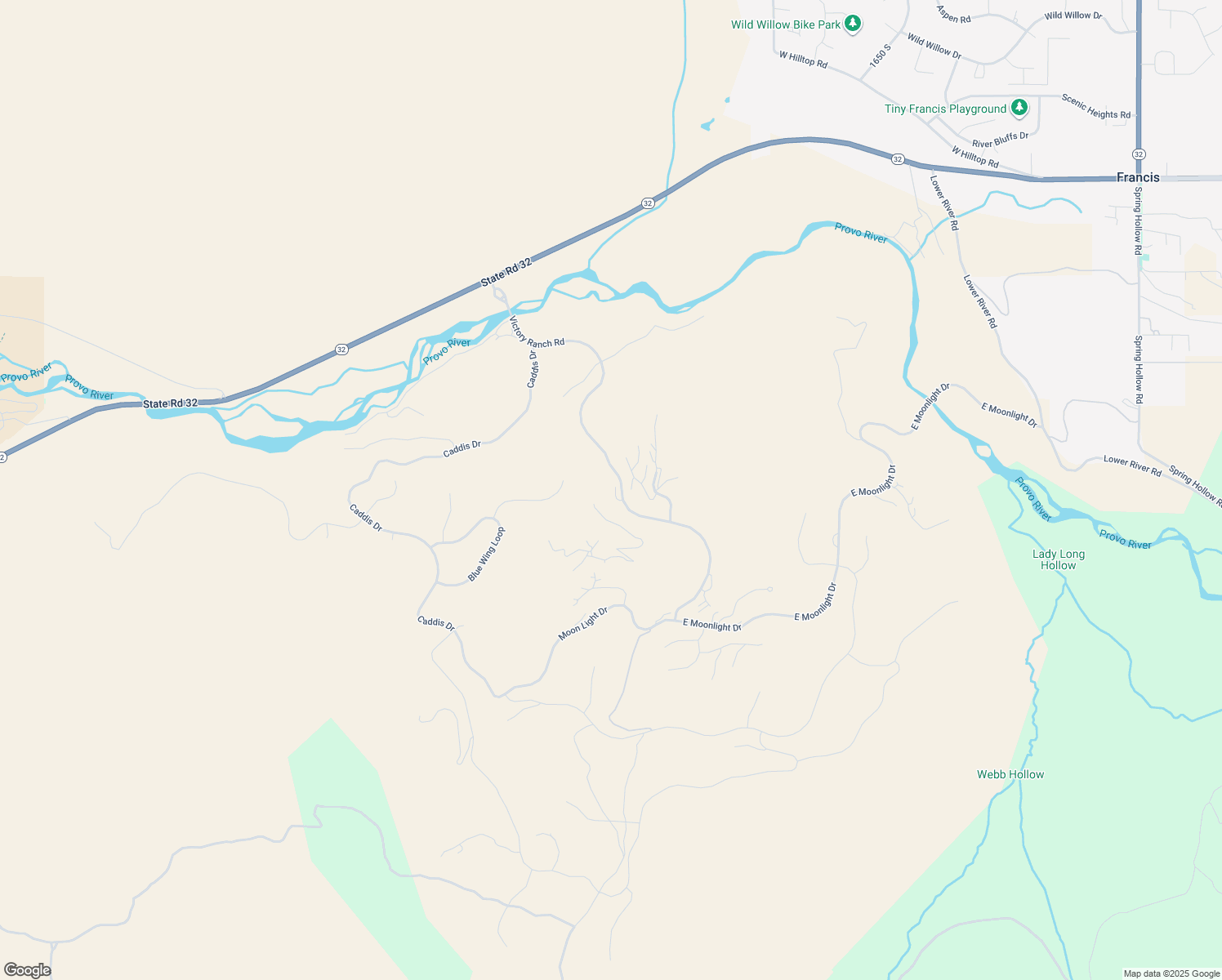map of restaurants, bars, coffee shops, grocery stores, and more near 7421 North Victory Ranch Drive in Heber City