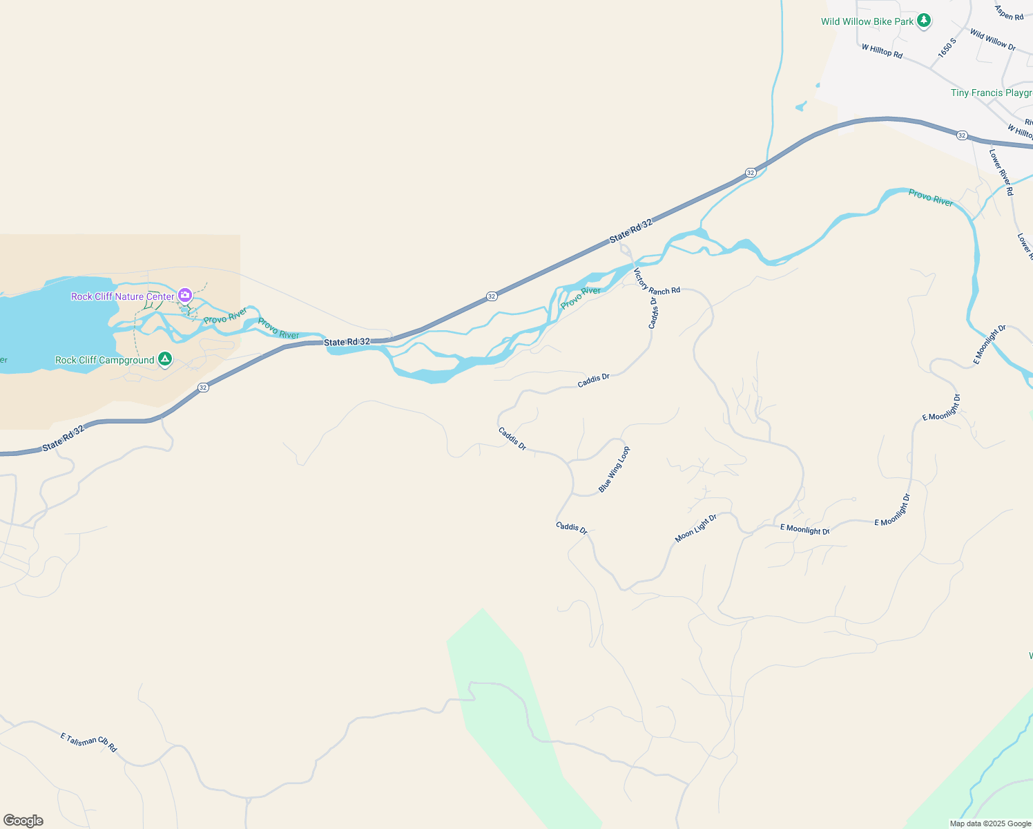 map of restaurants, bars, coffee shops, grocery stores, and more near 5891 Caddis Drive in Heber City