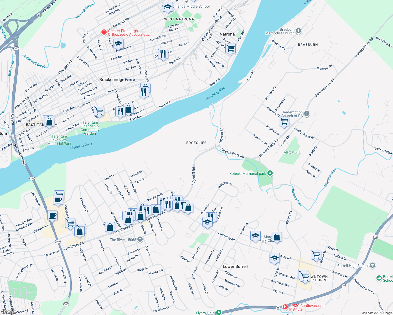 Edgecliff Road, Lower Burrell PA Walk Score