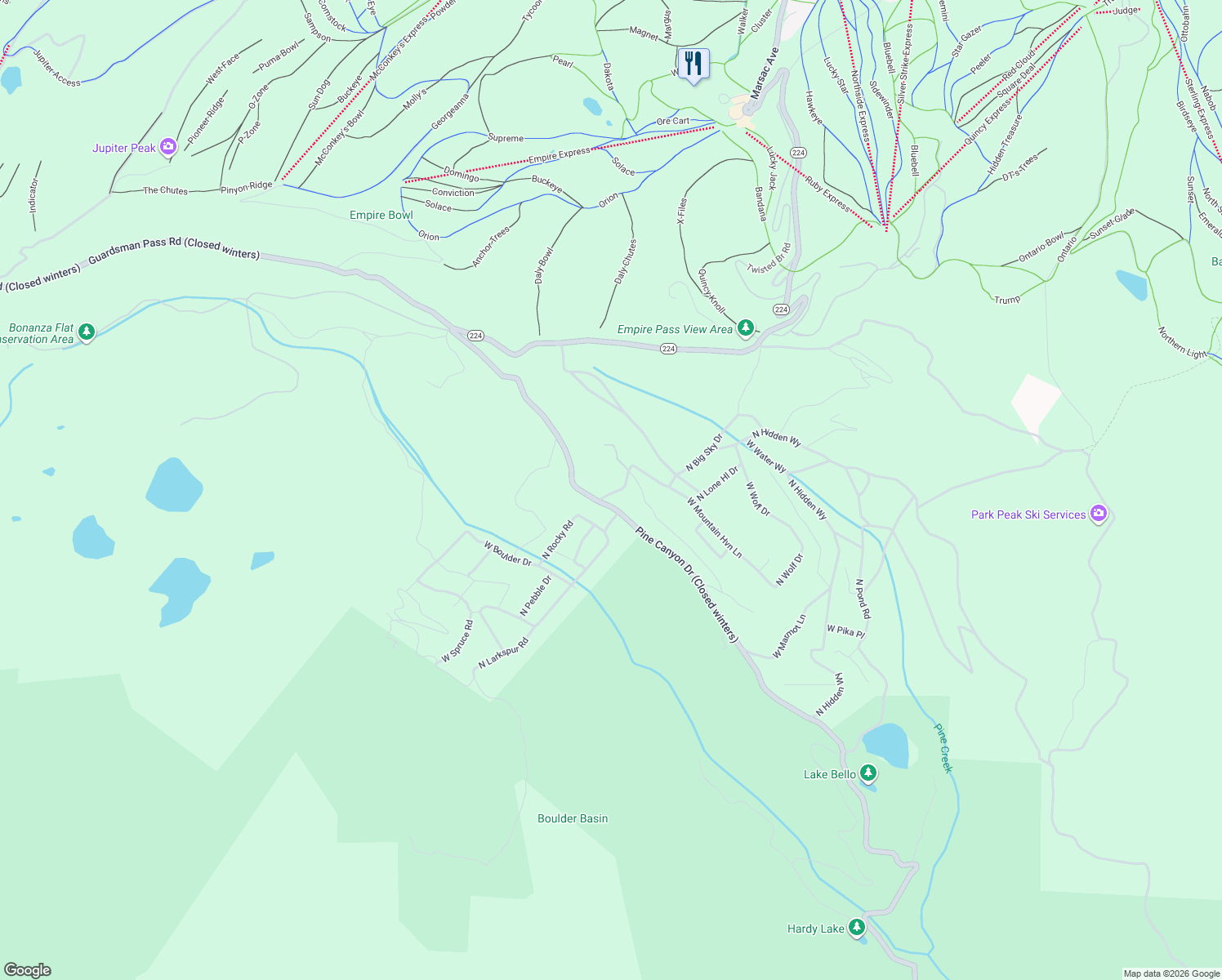 map of restaurants, bars, coffee shops, grocery stores, and more near 2086 West Bright Star Road in Midway