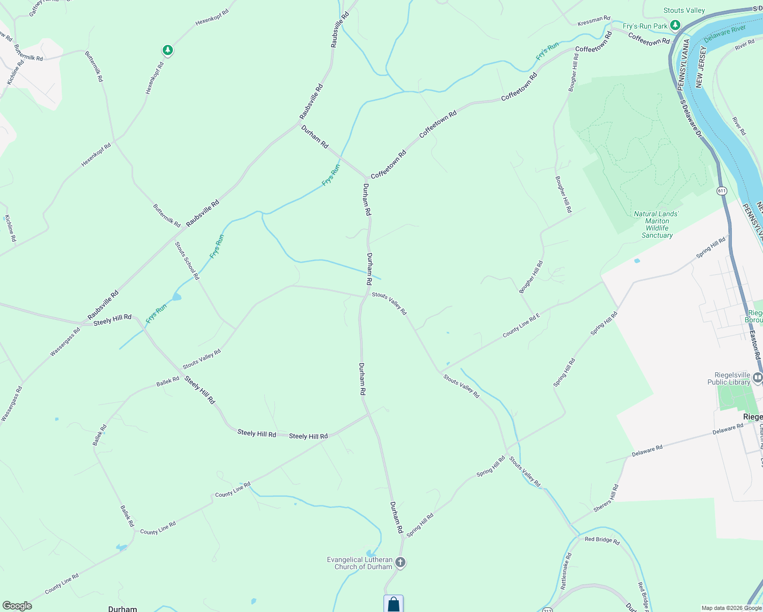 map of restaurants, bars, coffee shops, grocery stores, and more near 220 Stouts Valley Road in Northampton County