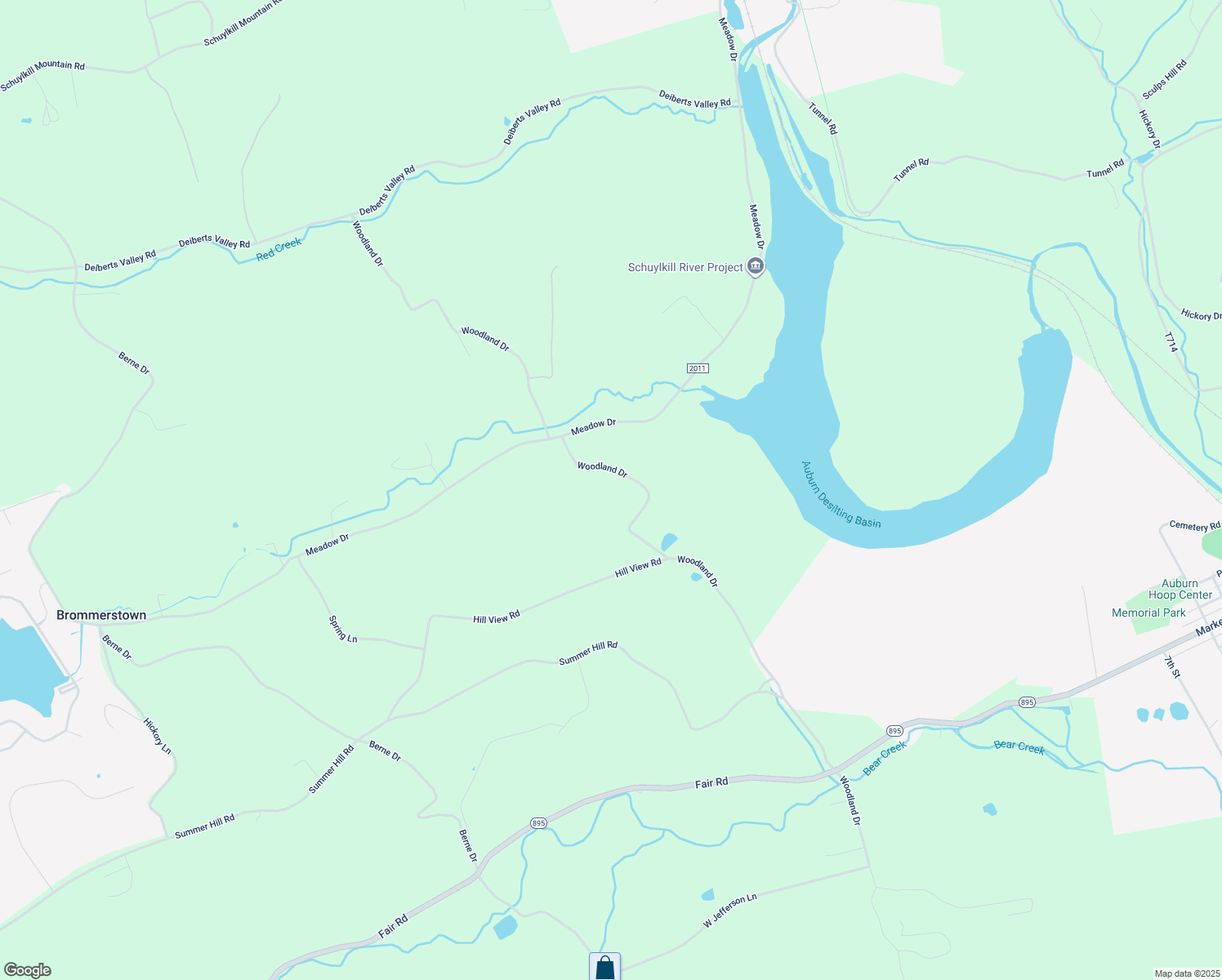 map of restaurants, bars, coffee shops, grocery stores, and more near 262 Woodland Drive in Auburn