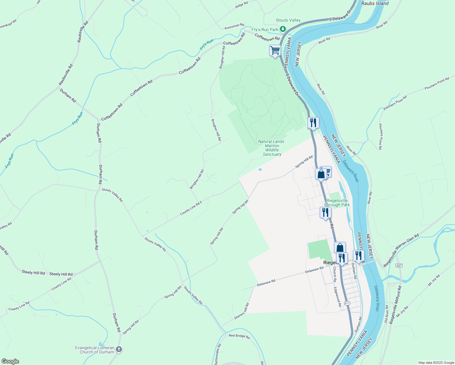 map of restaurants, bars, coffee shops, grocery stores, and more near 10 Sunnyside Road in Easton