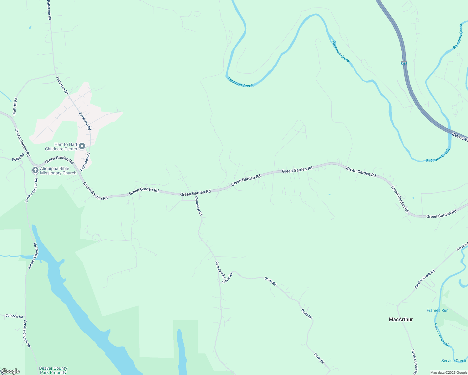 map of restaurants, bars, coffee shops, grocery stores, and more near 3746 Green Garden Road in Aliquippa