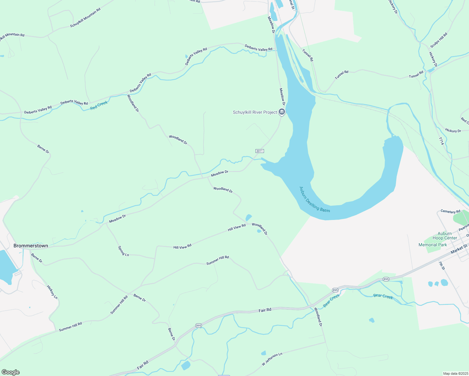 map of restaurants, bars, coffee shops, grocery stores, and more near 243 Woodland Drive in Auburn