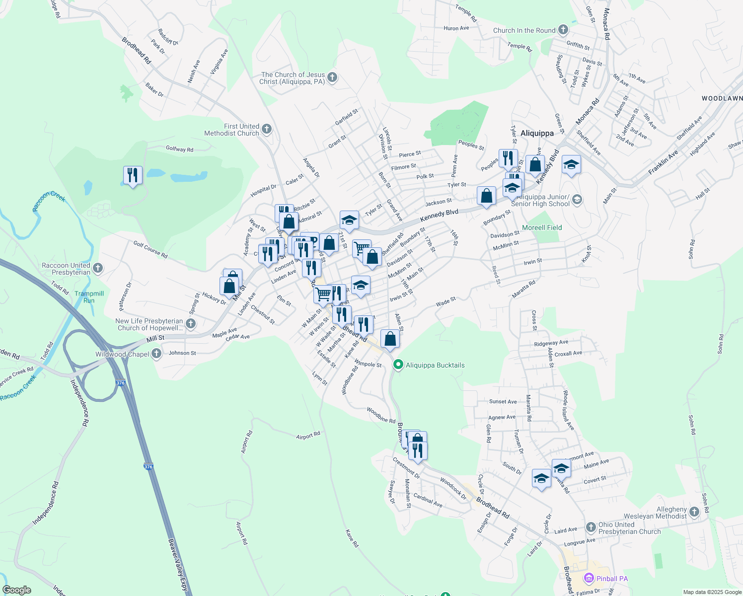 2019 Main Street, Aliquippa PA Walk Score