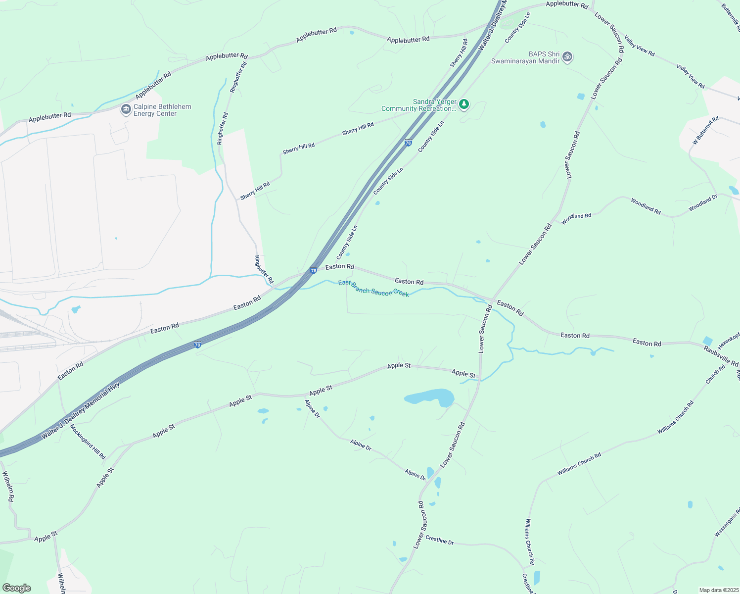 map of restaurants, bars, coffee shops, grocery stores, and more near 2539 Kings Mill Road in Hellertown