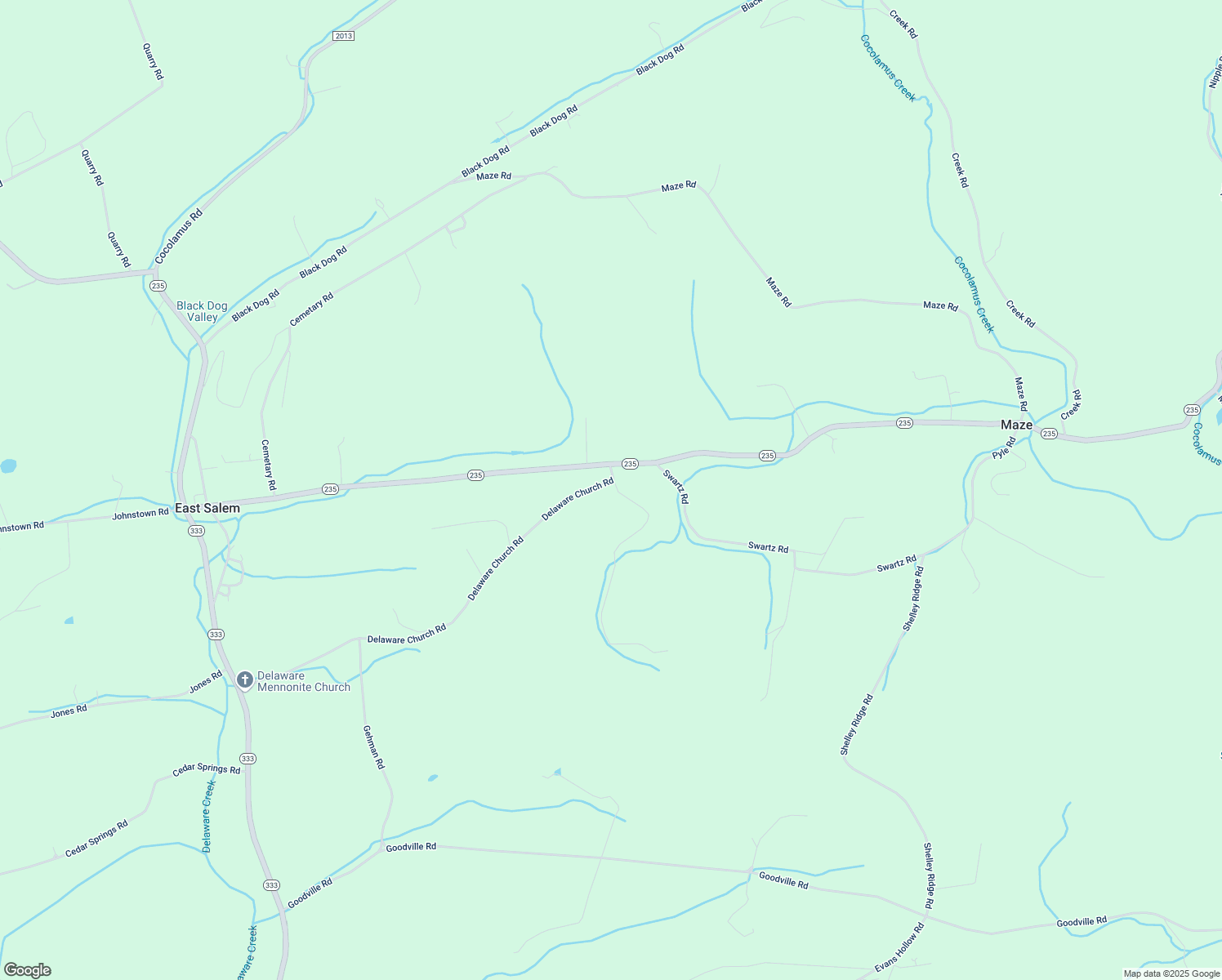 map of restaurants, bars, coffee shops, grocery stores, and more near 26 Guyer Road in Thompsontown
