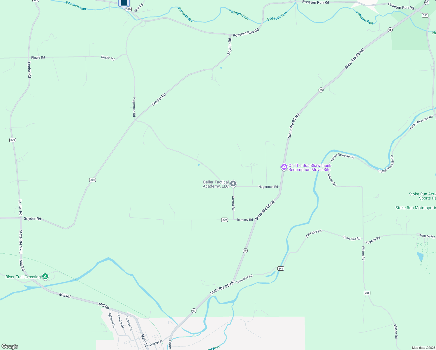 map of restaurants, bars, coffee shops, grocery stores, and more near 5449 Hagerman Road in Butler