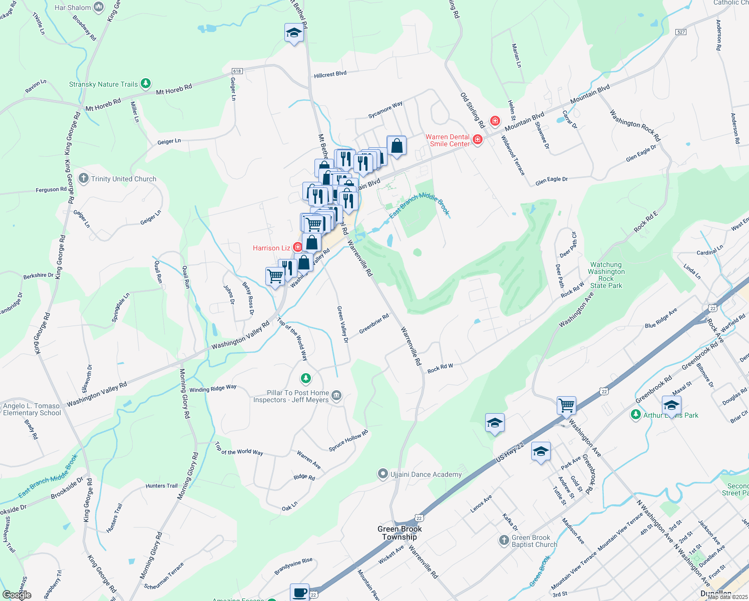413 Warrenville Road, Green Brook Township NJ Walk Score