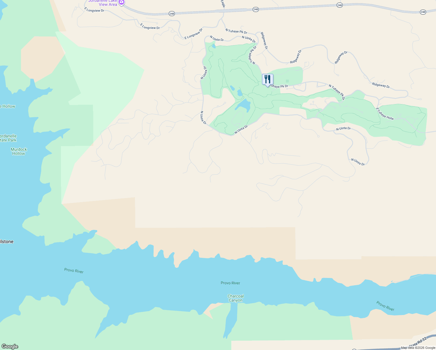 map of restaurants, bars, coffee shops, grocery stores, and more near 9156 North Sleeping Rock Circle in Hideout