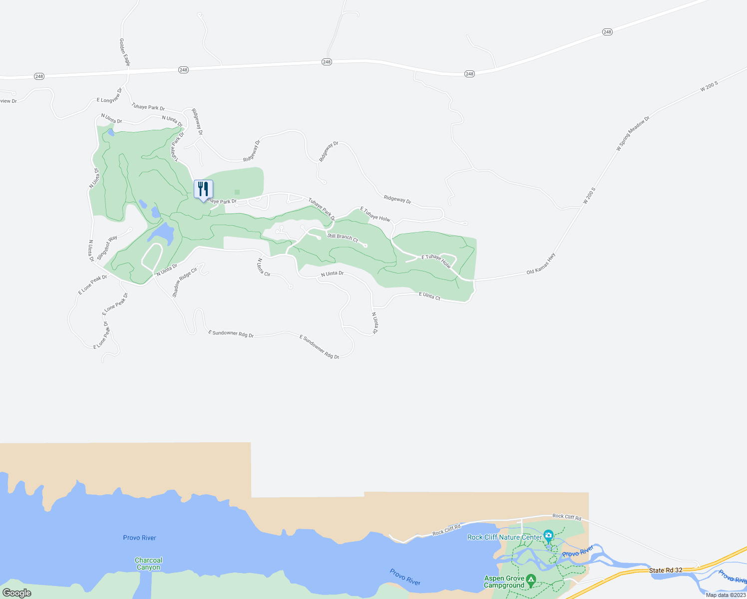 map of restaurants, bars, coffee shops, grocery stores, and more near 9053 North Uinta Drive in Heber City